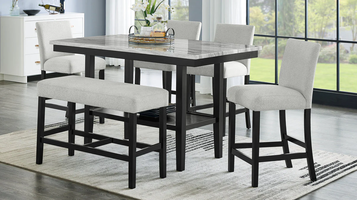 Marbelle Grey Counter Height Set