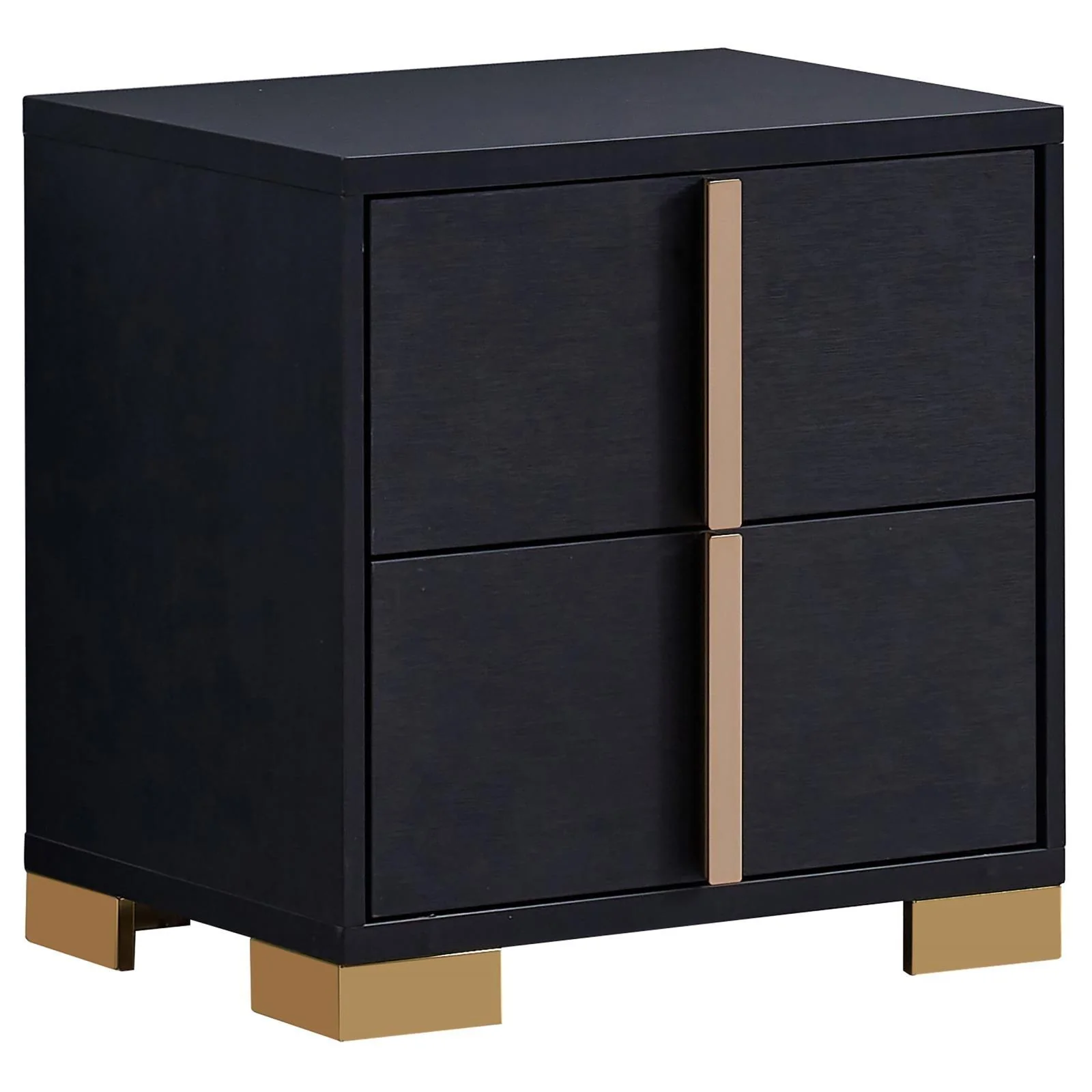 Marceline Black 2-drawer Nightstand - Image 4