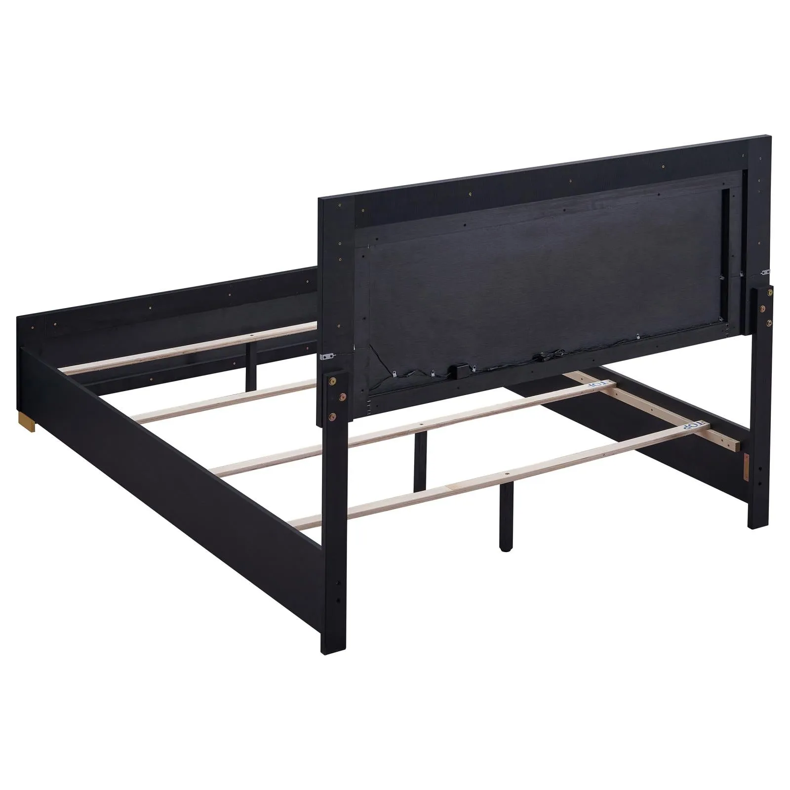 Marceline Black 4-Piece Queen Bedroom Set with LED Headboard - Image 4