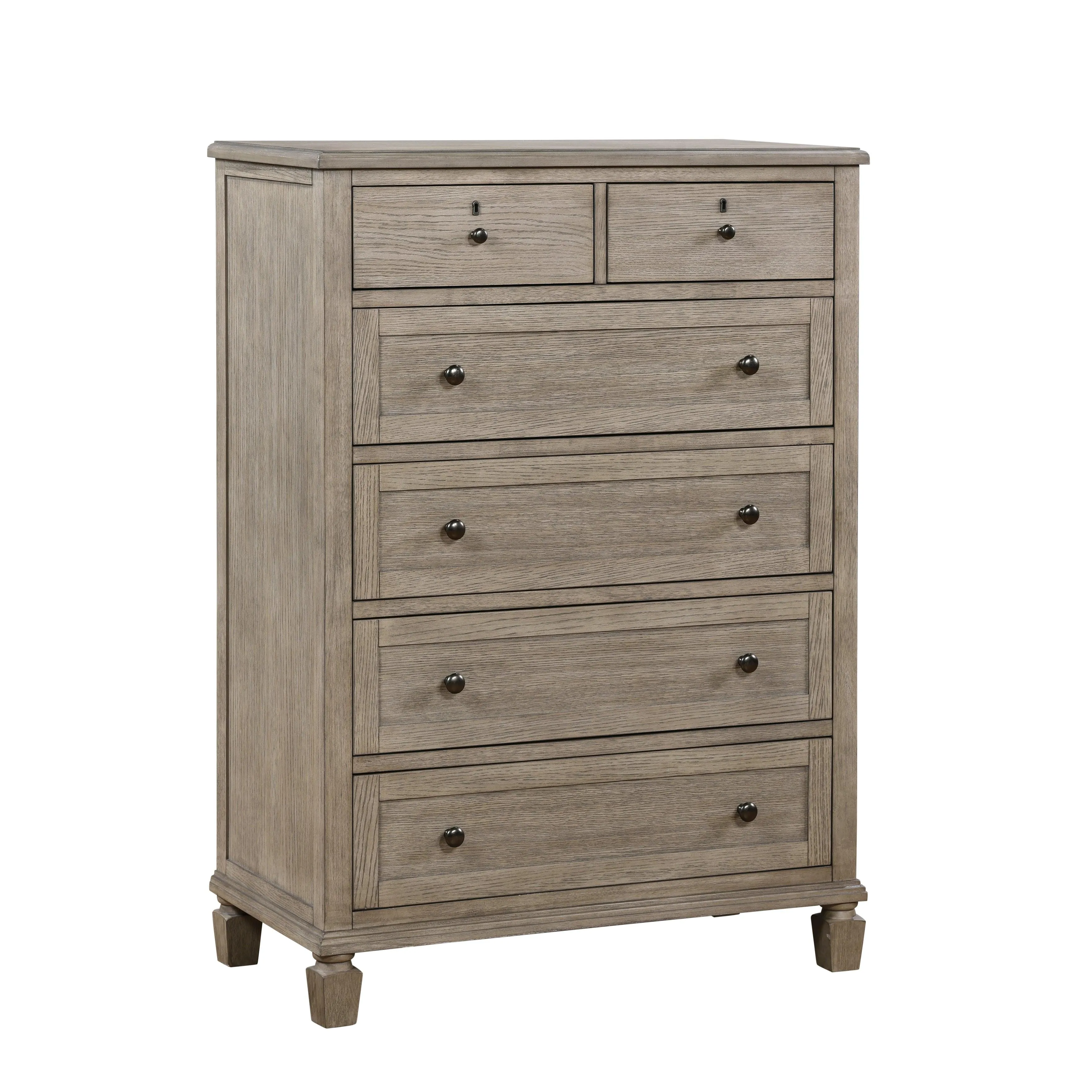 Marceline Gray Oak Chest - Image 9