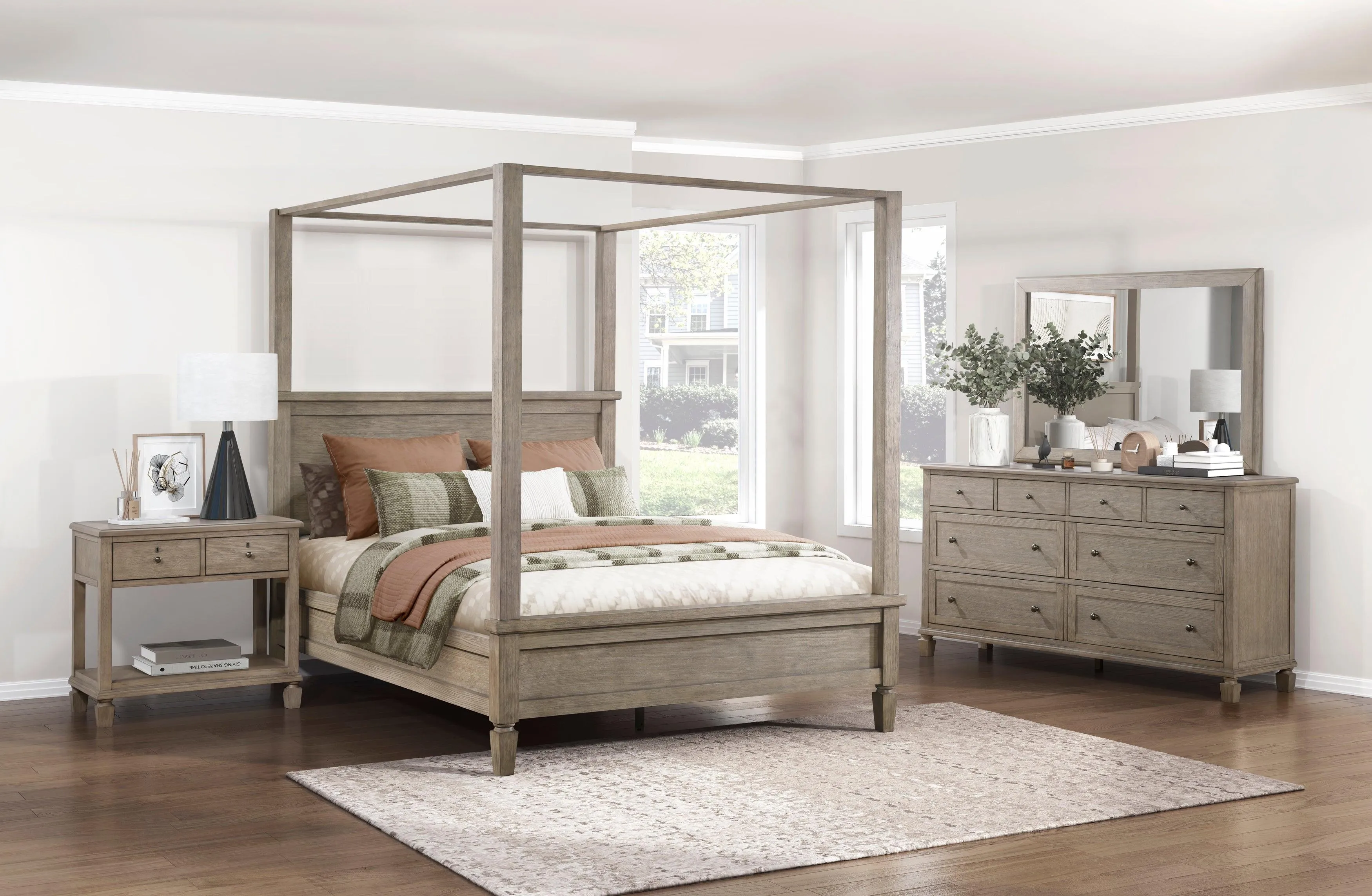 Marceline Gray Oak Mirror - Image 4