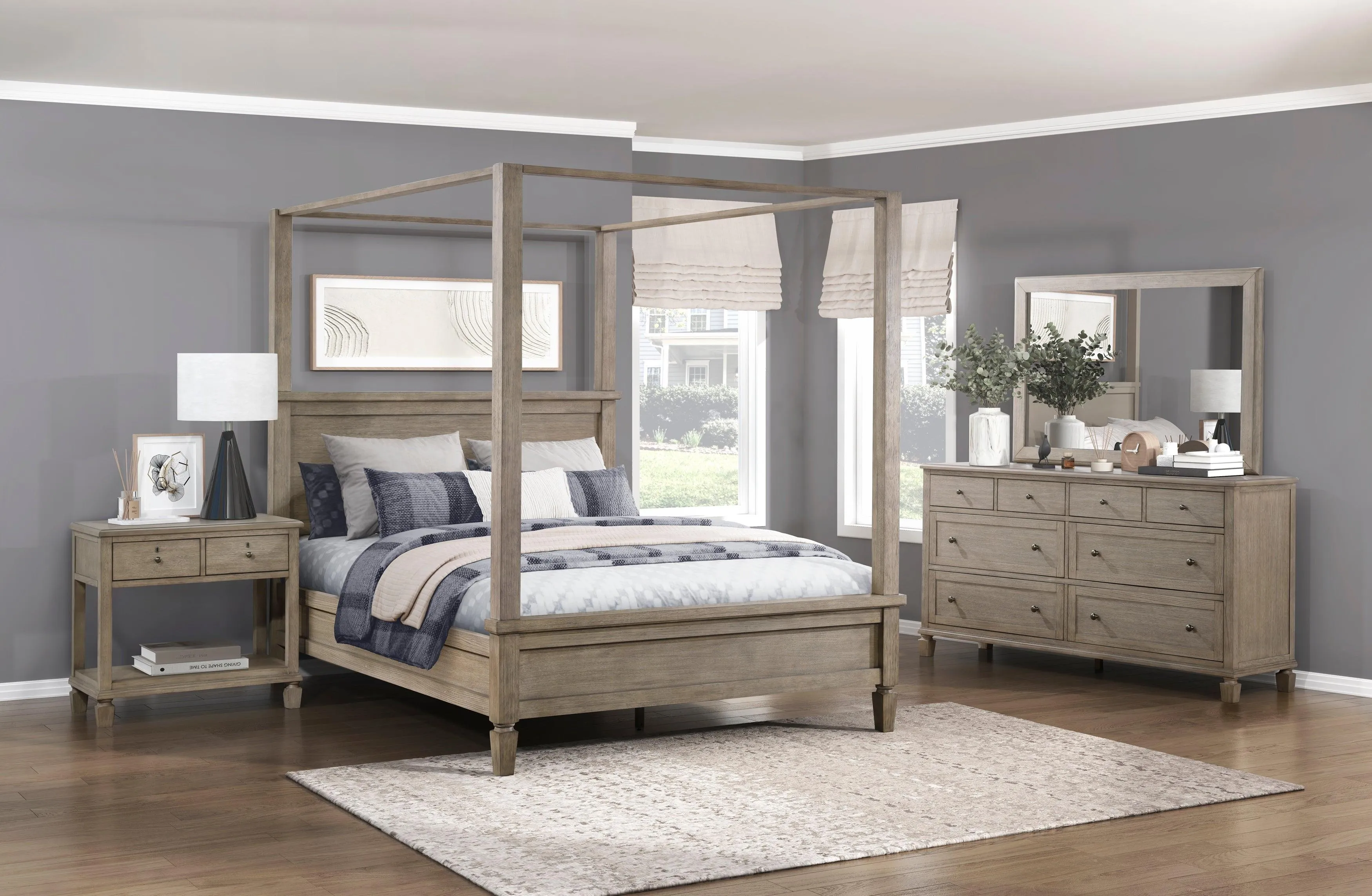 Marceline Gray Oak Mirror - Image 5