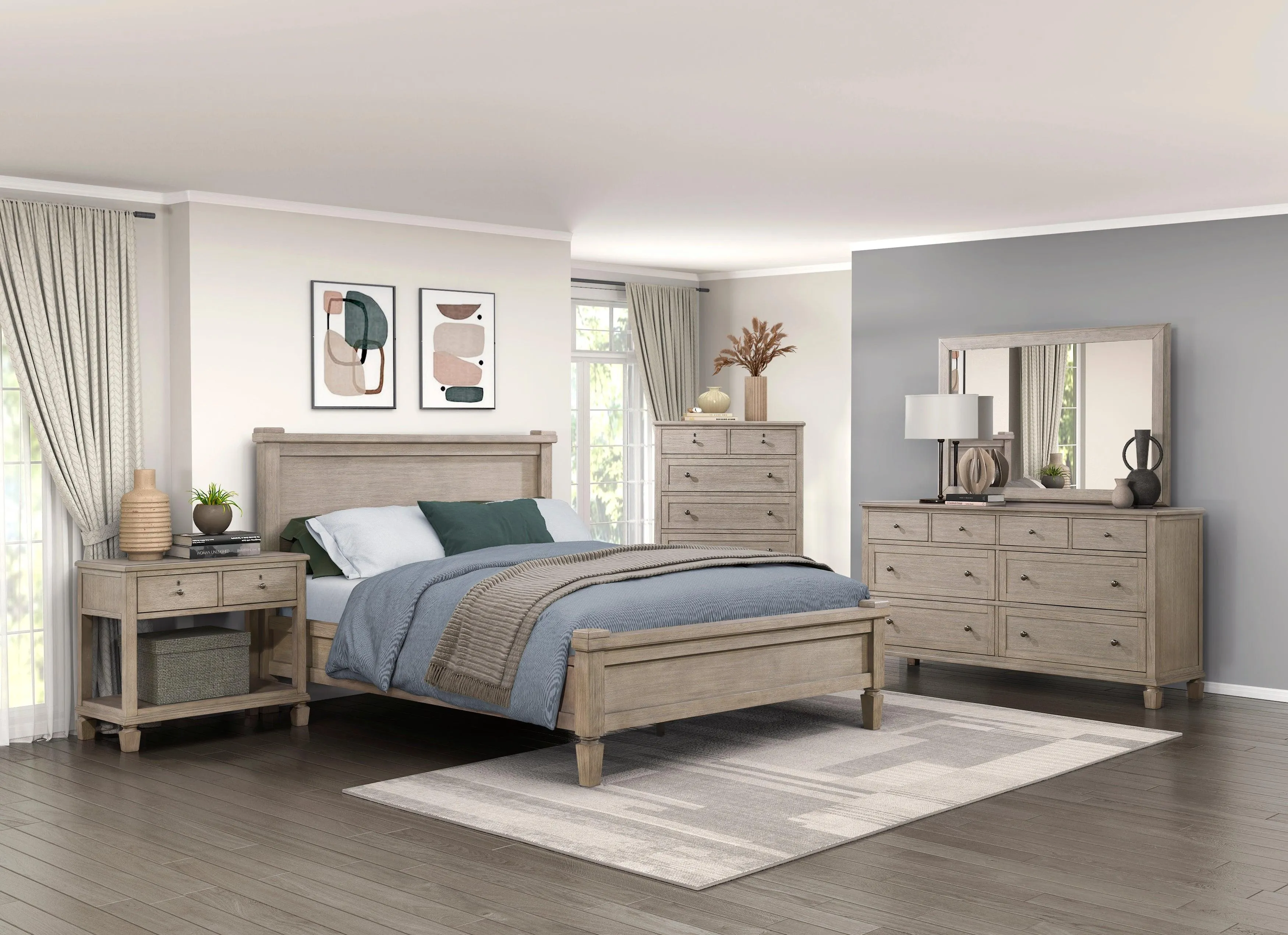 Marceline Gray Oak Mirror - Image 7