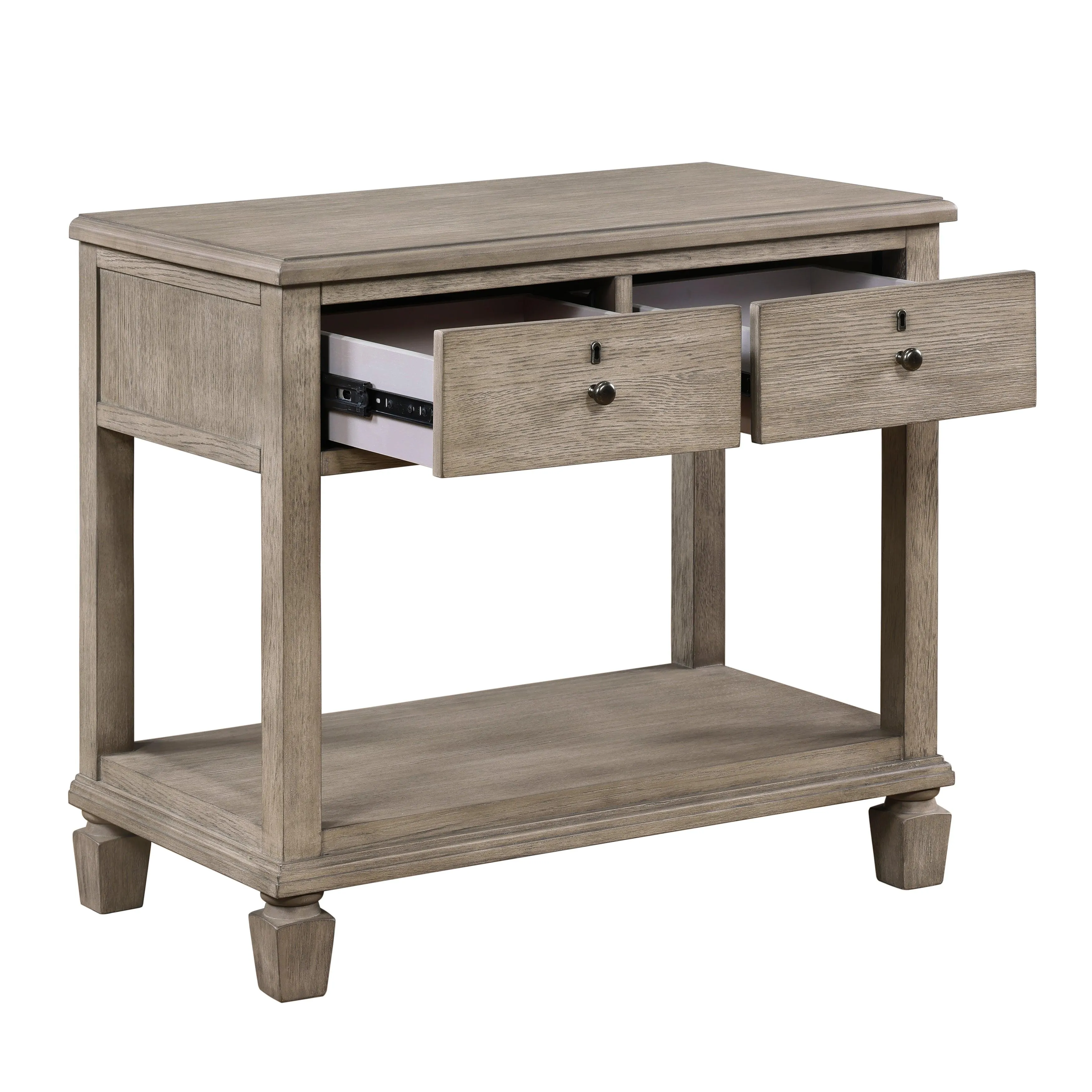 Marceline Gray Oak Nightstand - Image 2