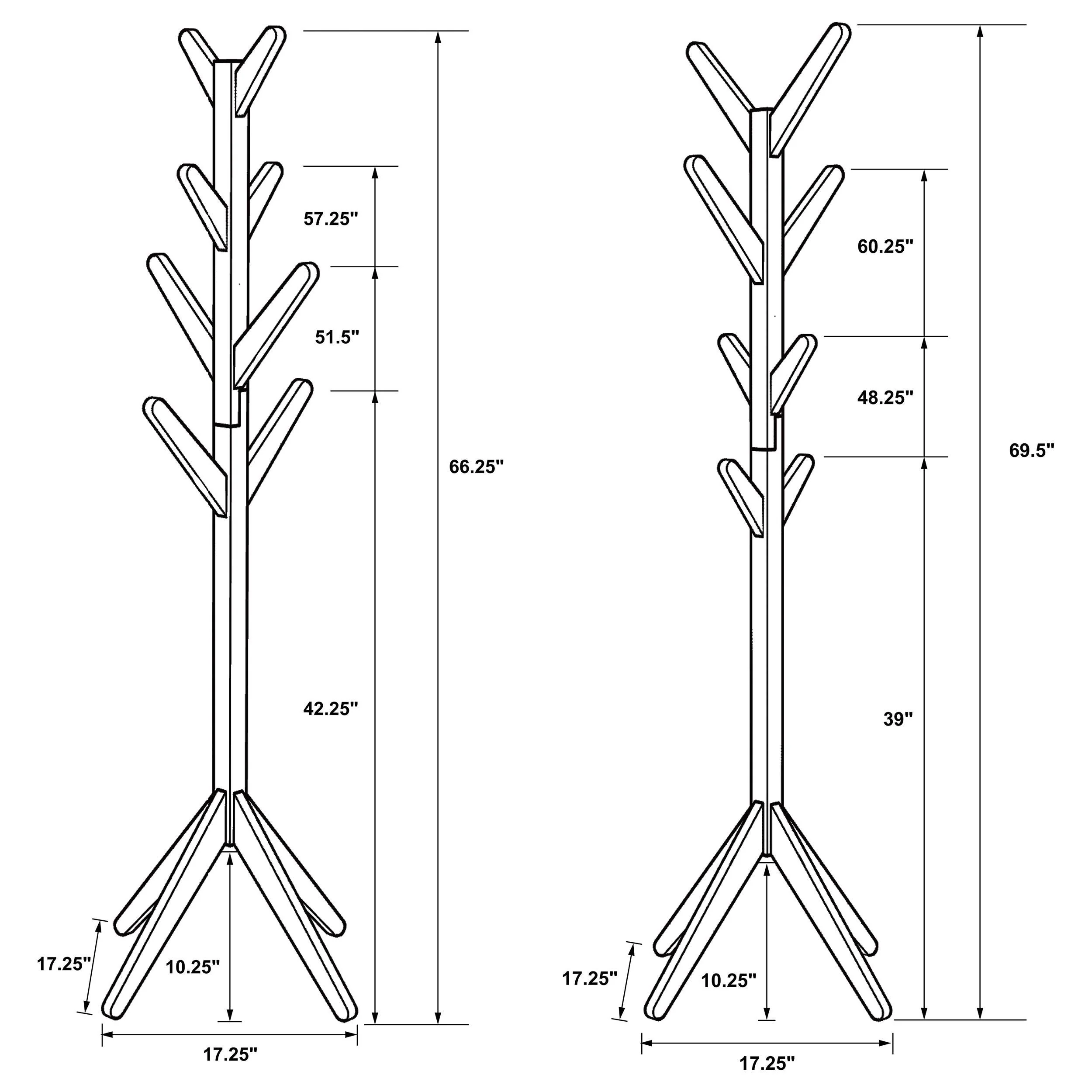 Margaret Natural Oak Solid Wood Coat Rack - Image 4