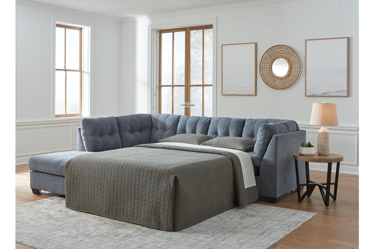 Marleton Denim 2-Piece Sleeper Sectional with LAF Chaise