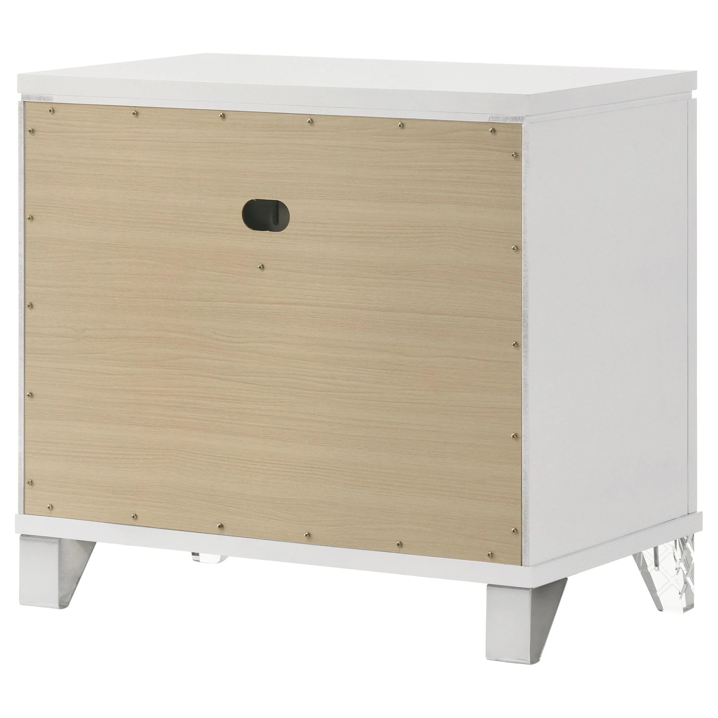 Marmore White 2-drawer Nightstand Bedside Table - Image 8