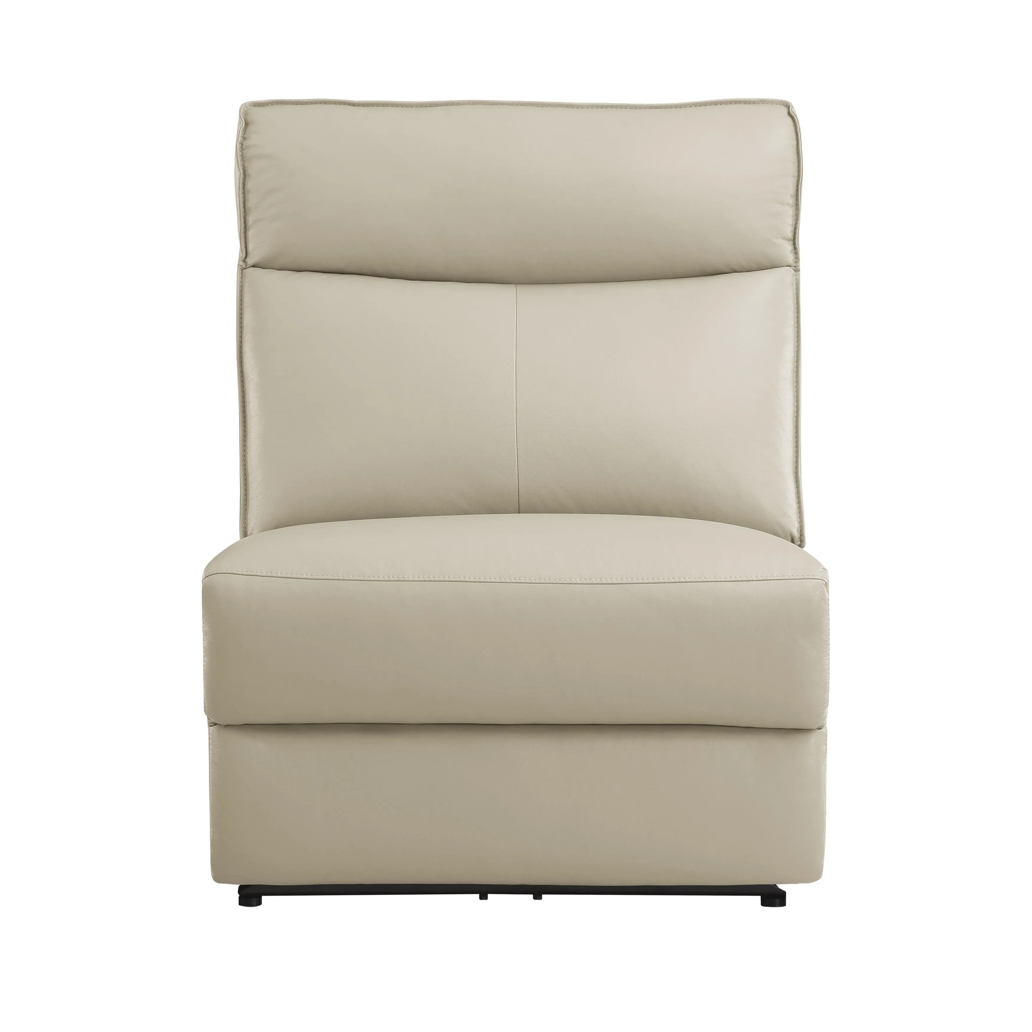 Maroni Taupe Leather 6-Piece Modular Power Reclining Sectional - Image 13