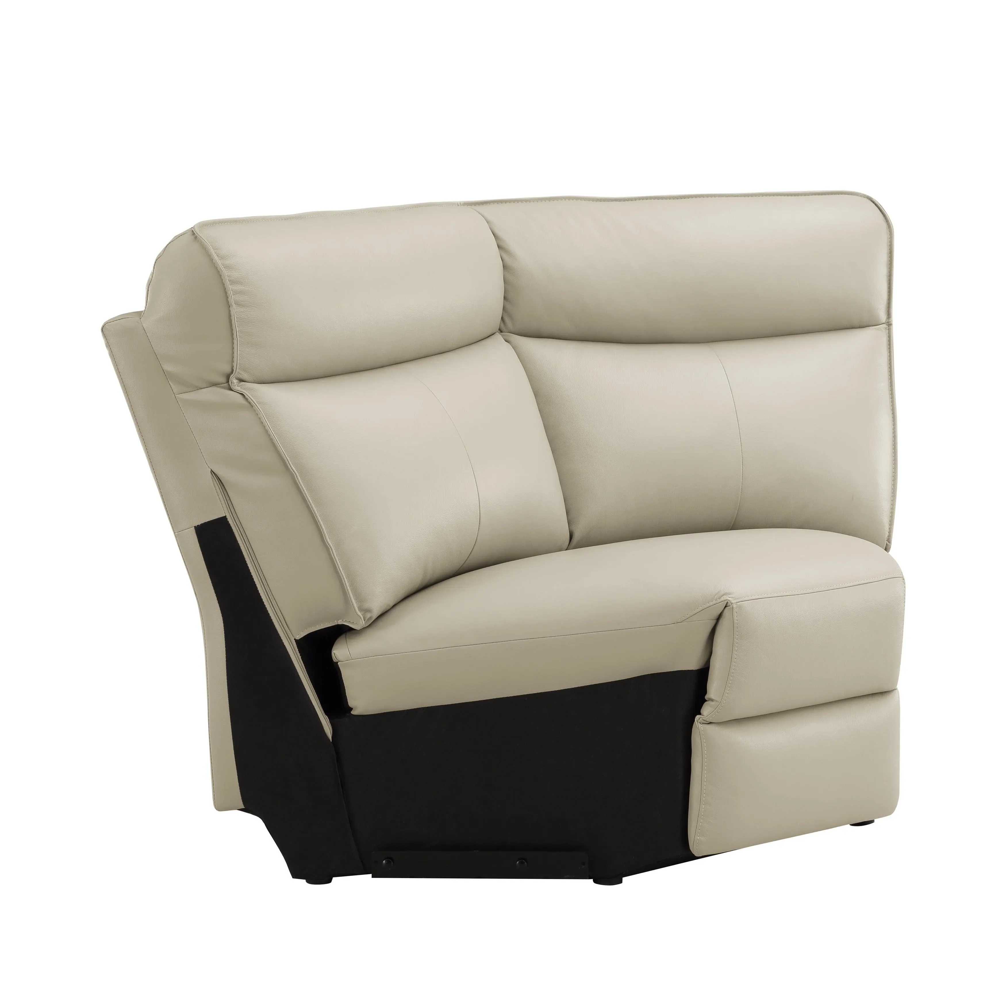 Maroni Taupe Leather 6-Piece Modular Power Reclining Sectional - Image 17