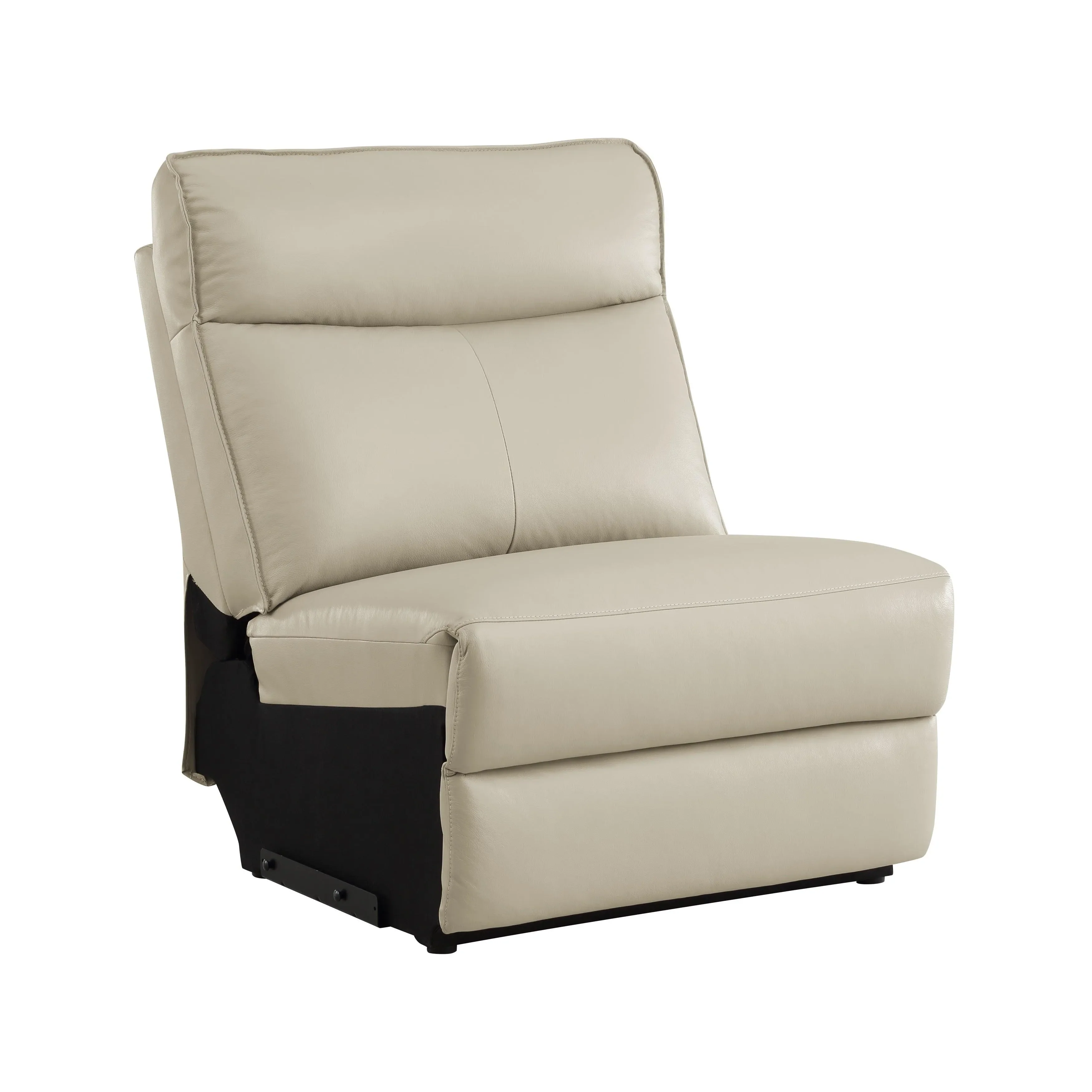 Maroni Taupe Leather 6-Piece Modular Power Reclining Sectional - Image 19