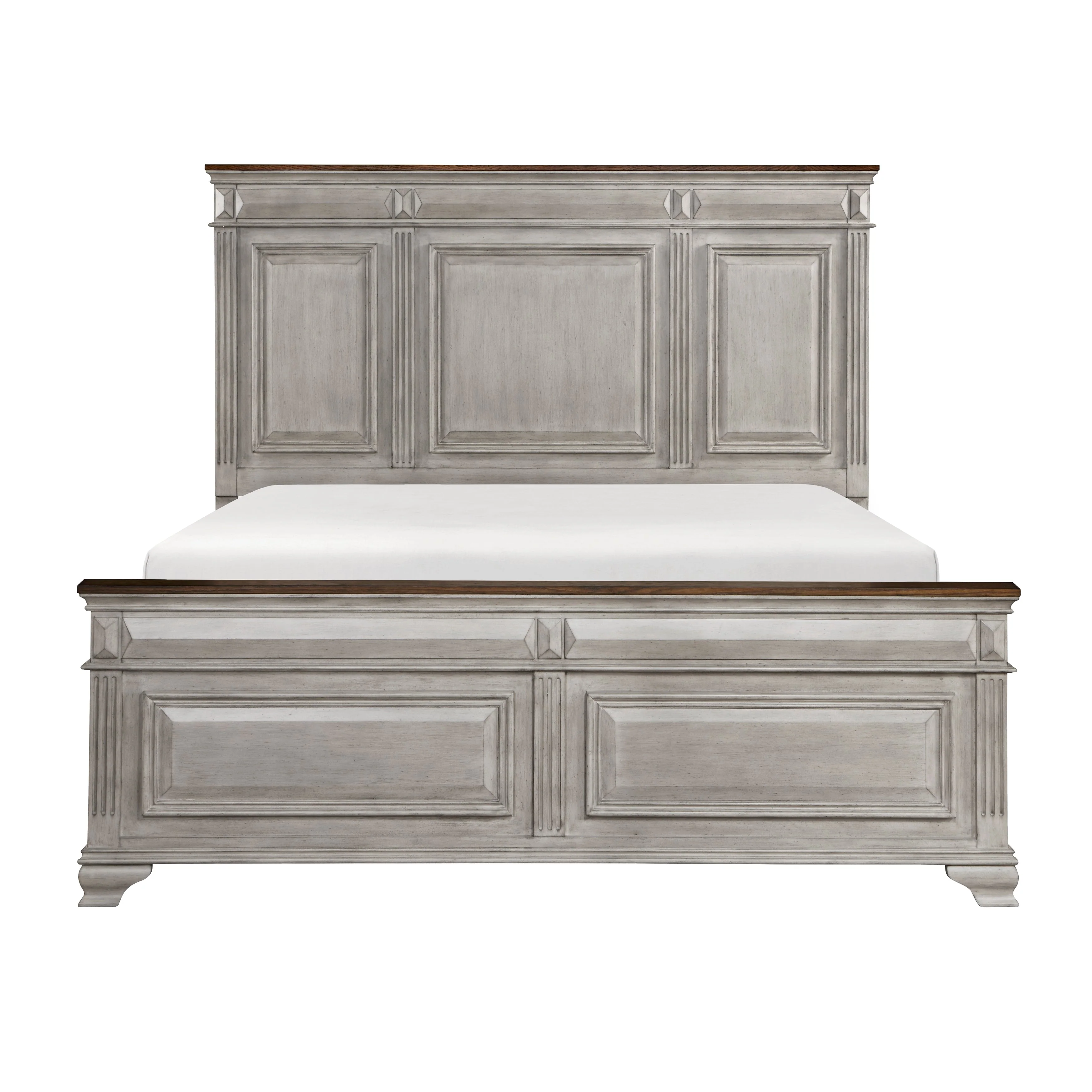 Marquette Gray/Brown King Panel Bed - Image 7