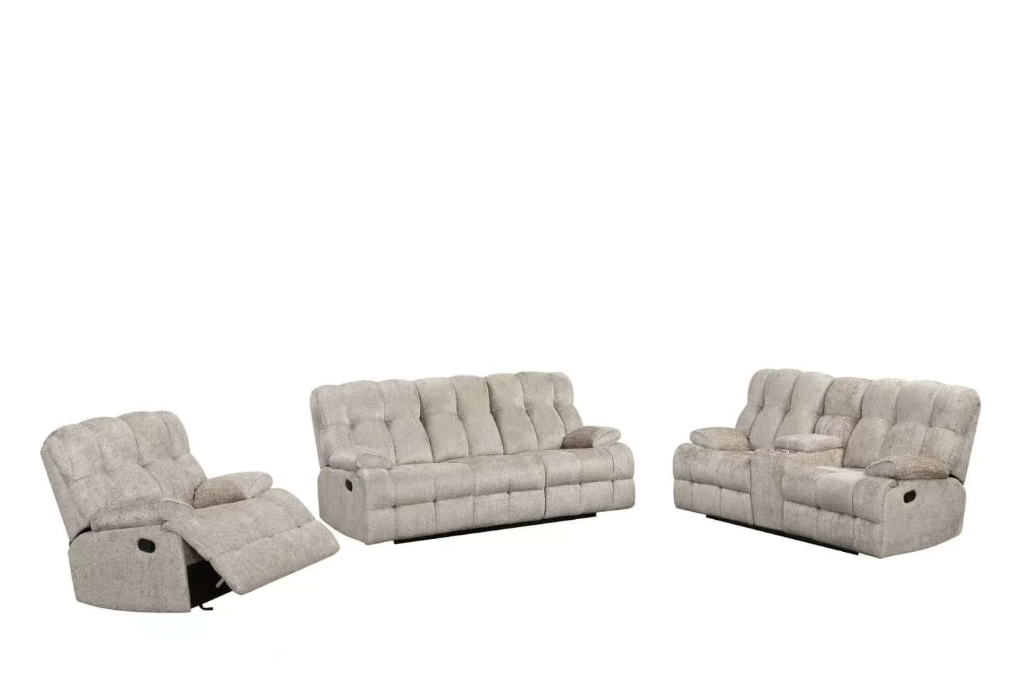 Martina Gray 3-Piece Reclining Set - Image 2