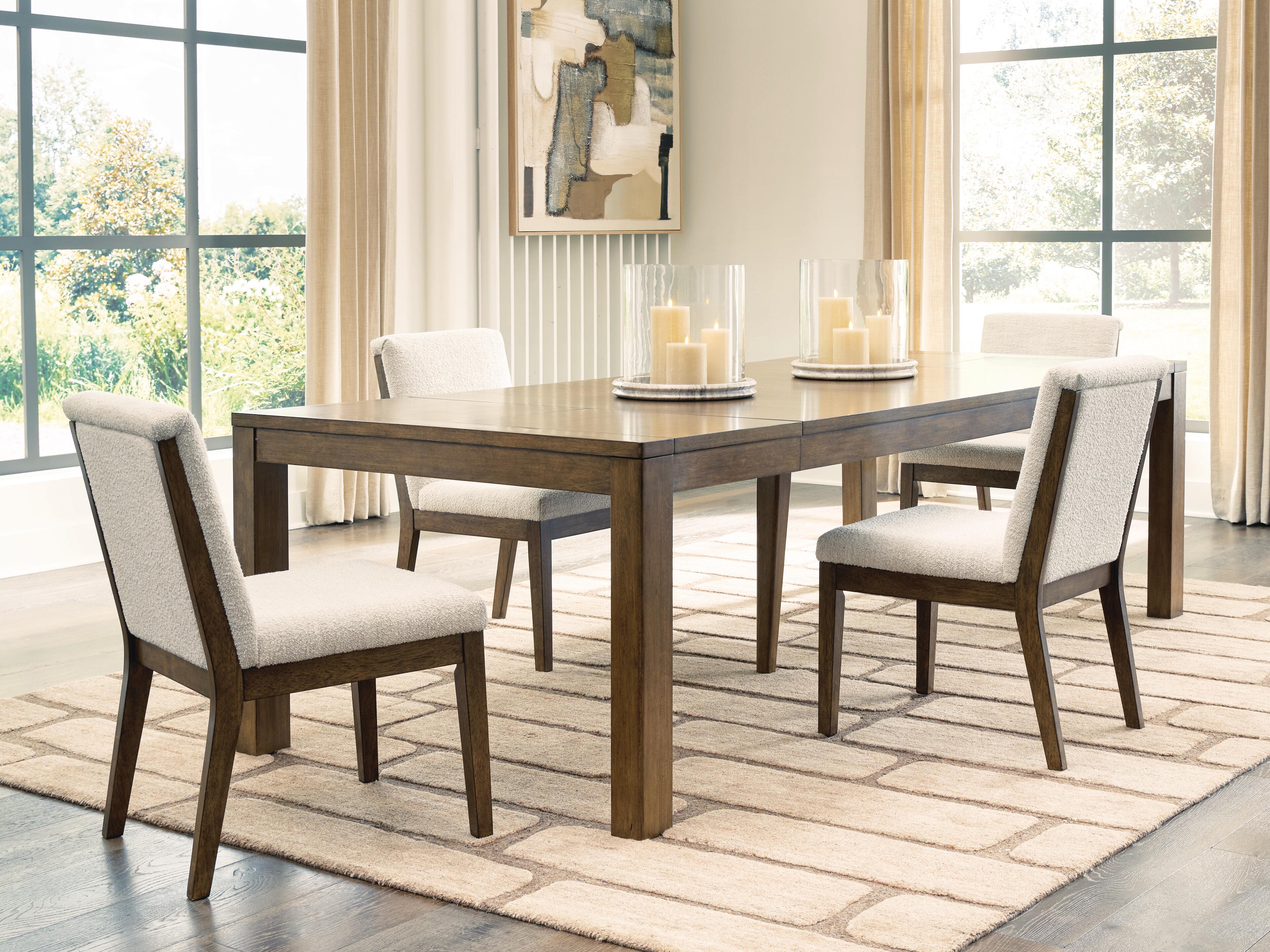 Marxmore Beige/Brown Extendable Dining Room Set - Image 5