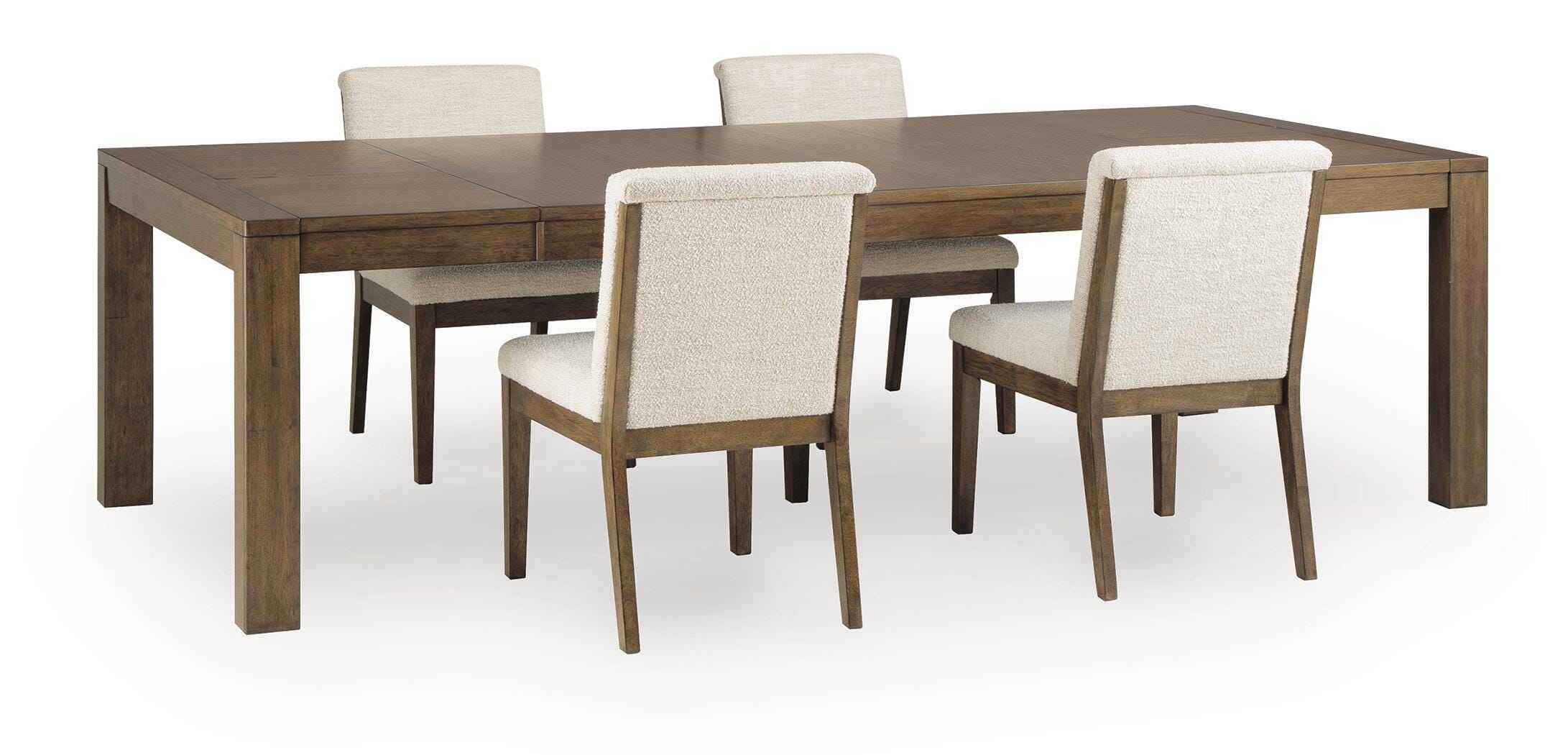 Marxmore Beige/Brown Extension Dining Table and 4 Chairs - Image 2