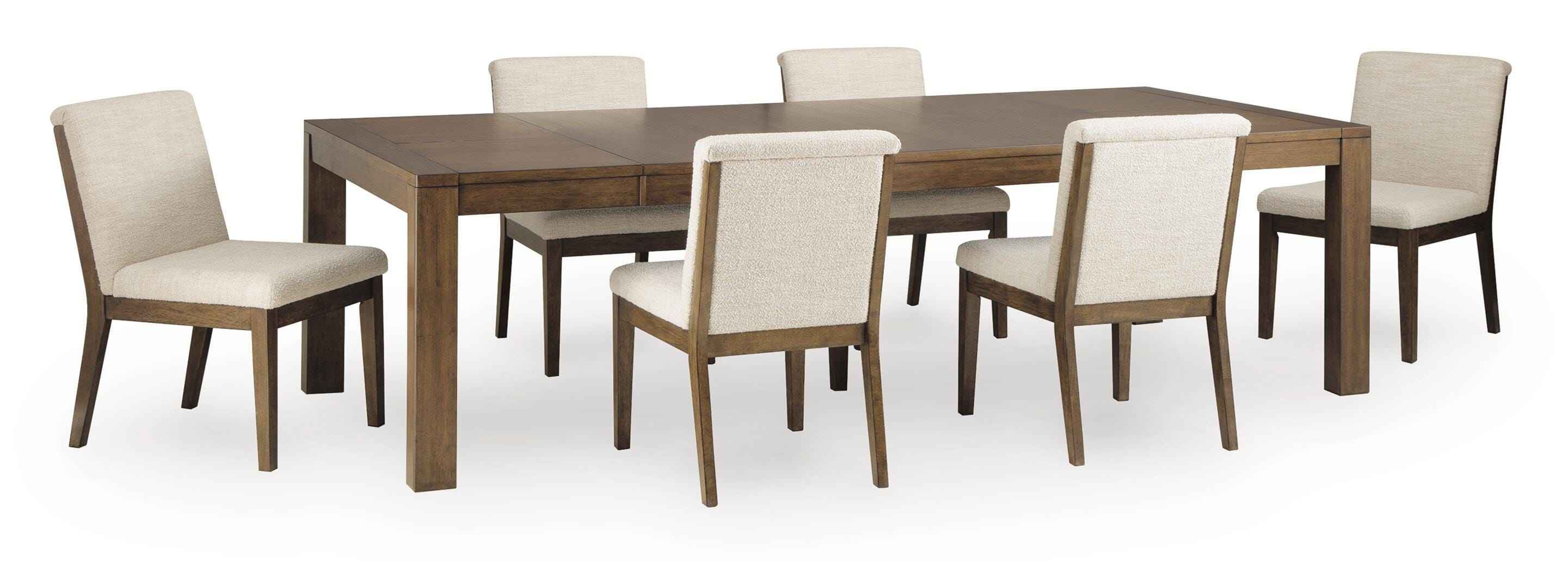 Marxmore Beige/Brown Extension Dining Table and 6 Chairs - Image 2
