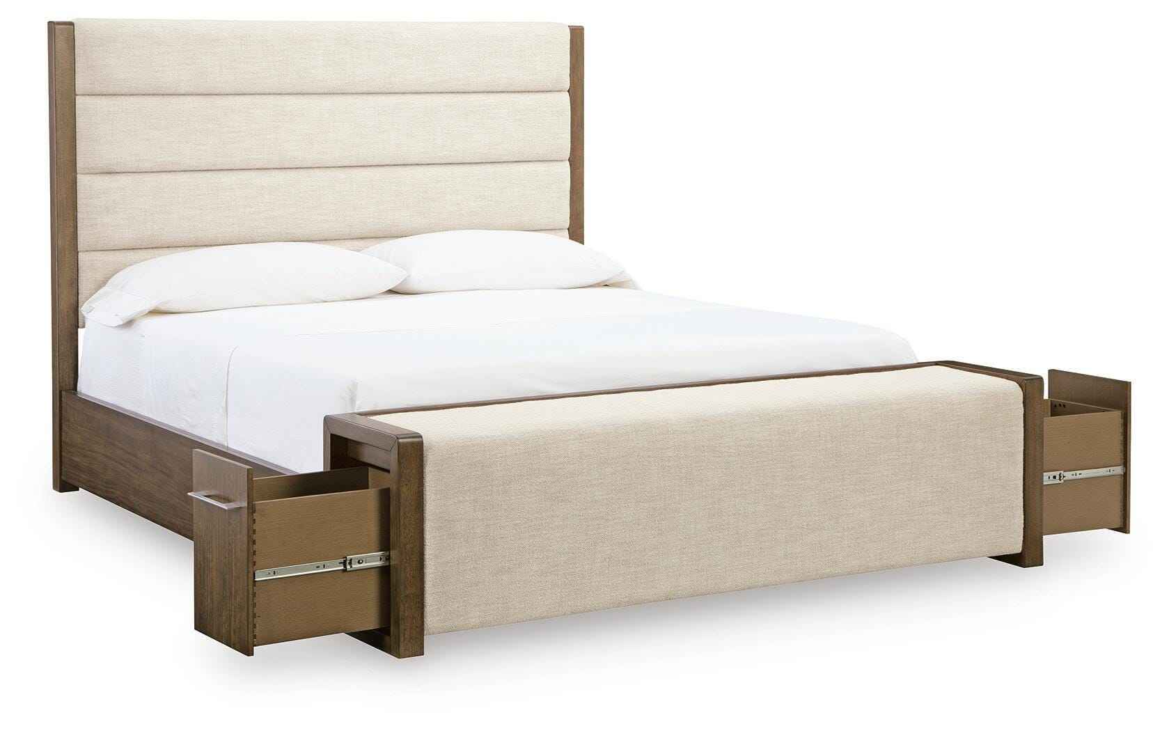 Marxmore Brown Queen Upholstered Storage Bed - Image 3