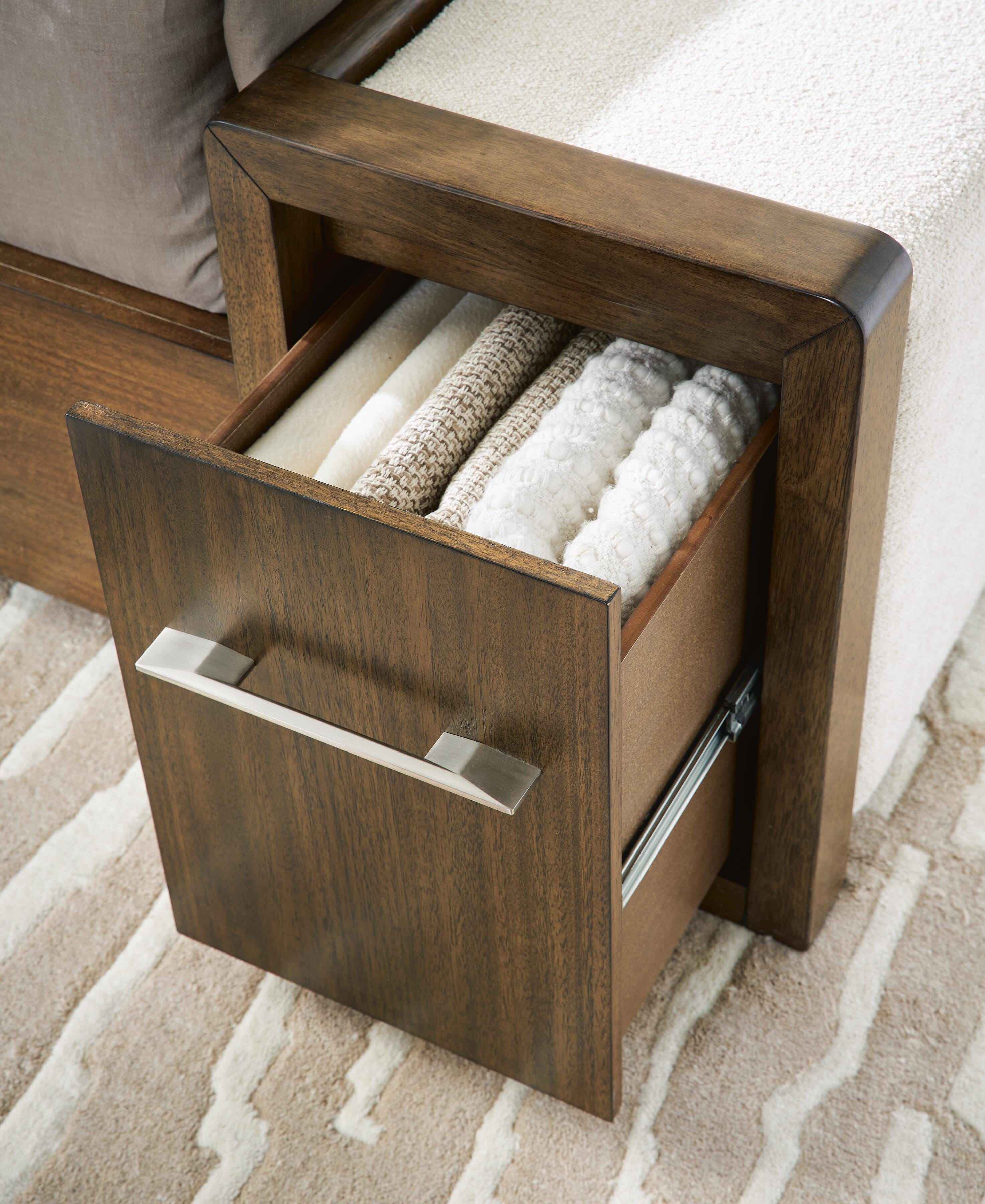 Marxmore Brown Queen Upholstered Storage Bed - Image 7