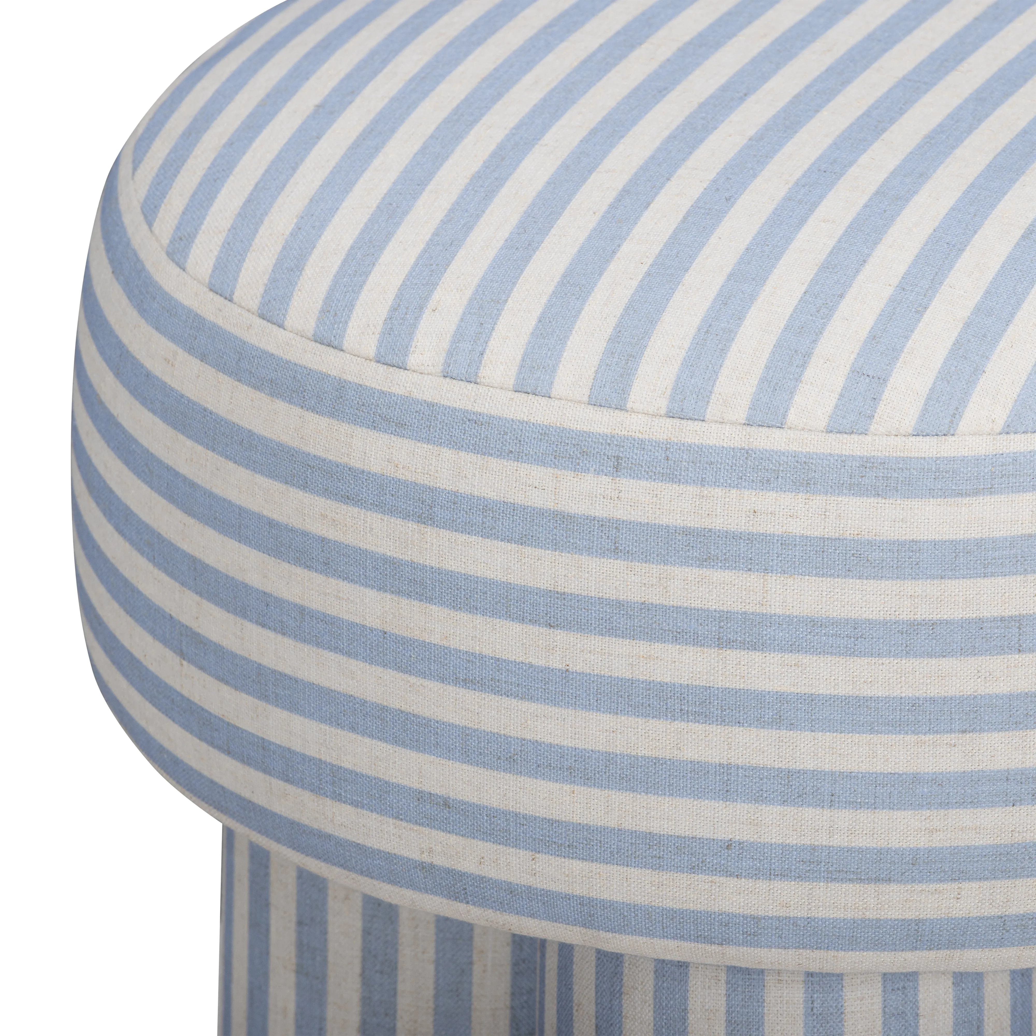 Masha Striped Performance Linen Accent Stool - Image 3