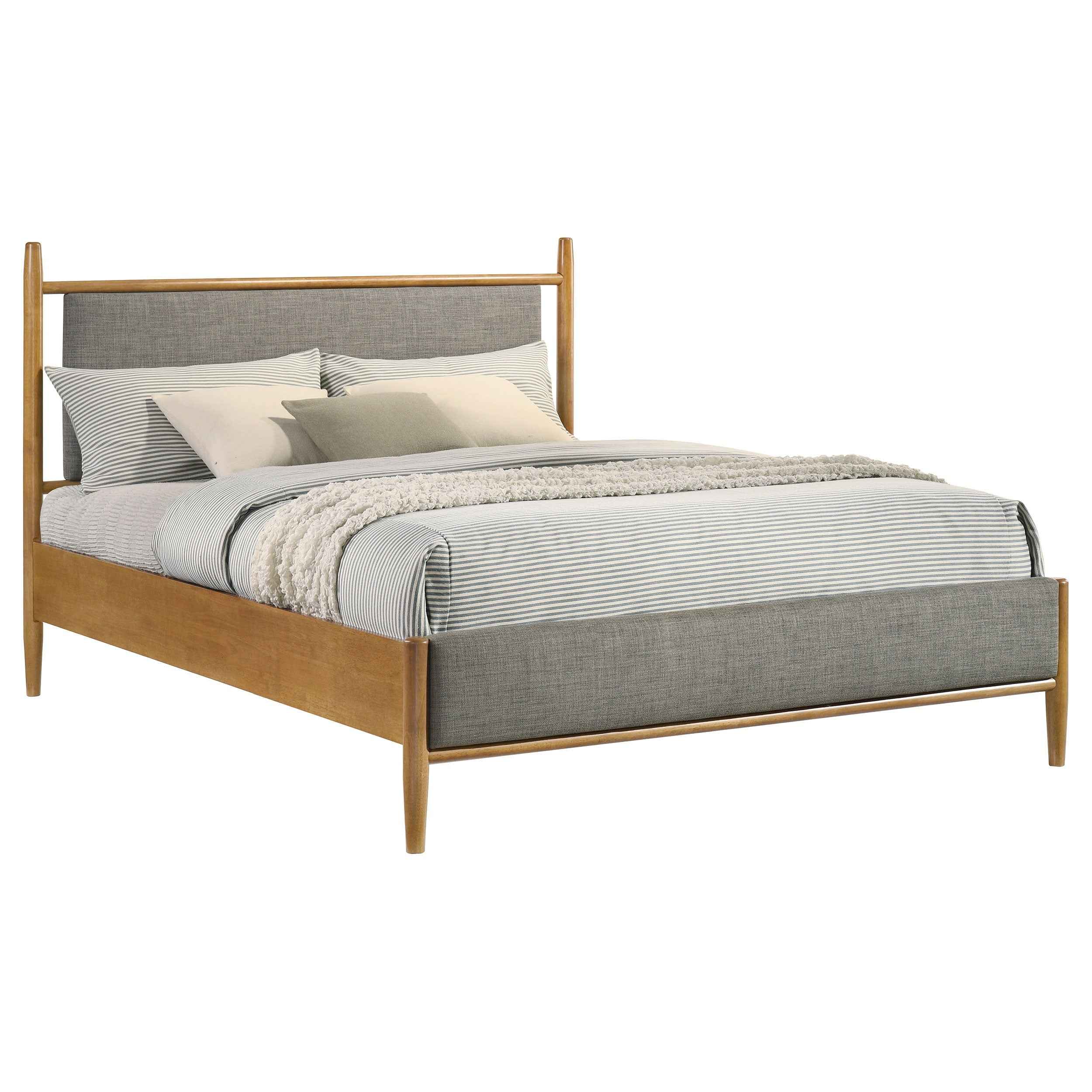 Mason Light Brown 46-inch Queen Panel Platform Bed - Image 3