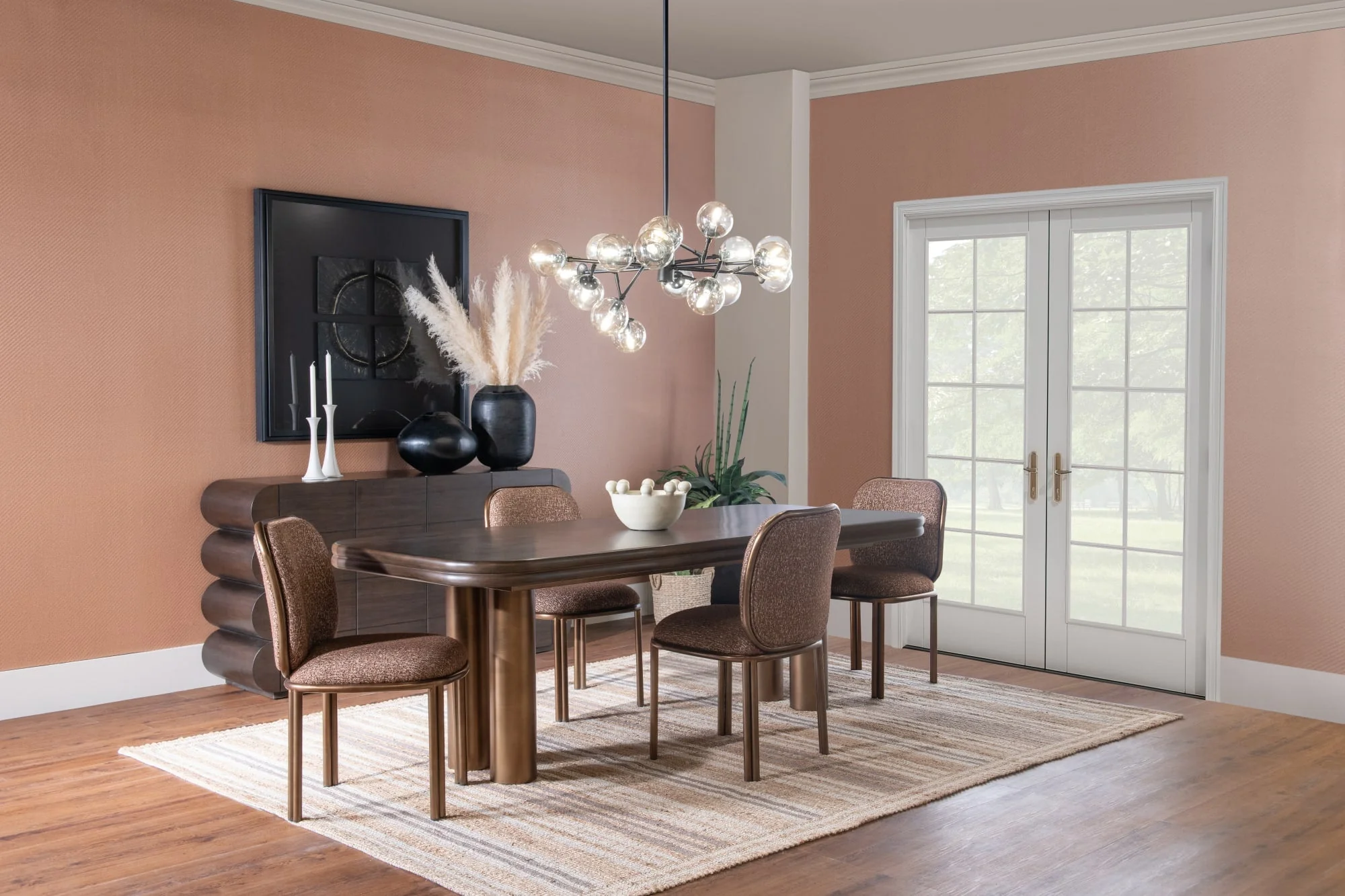Mataranka Bistre/Brushed Golden Rectangular Dining Table - Image 6