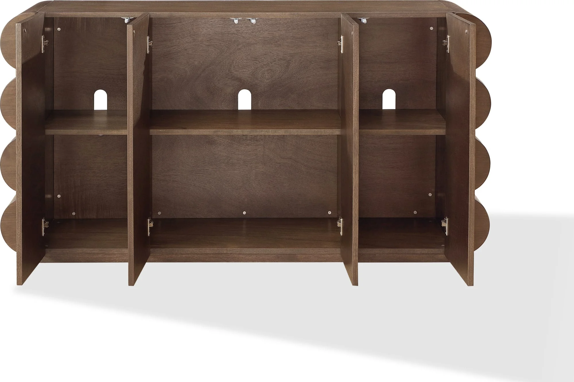 Mataranka Bistre Four Door Walnut Sideboard - Image 4