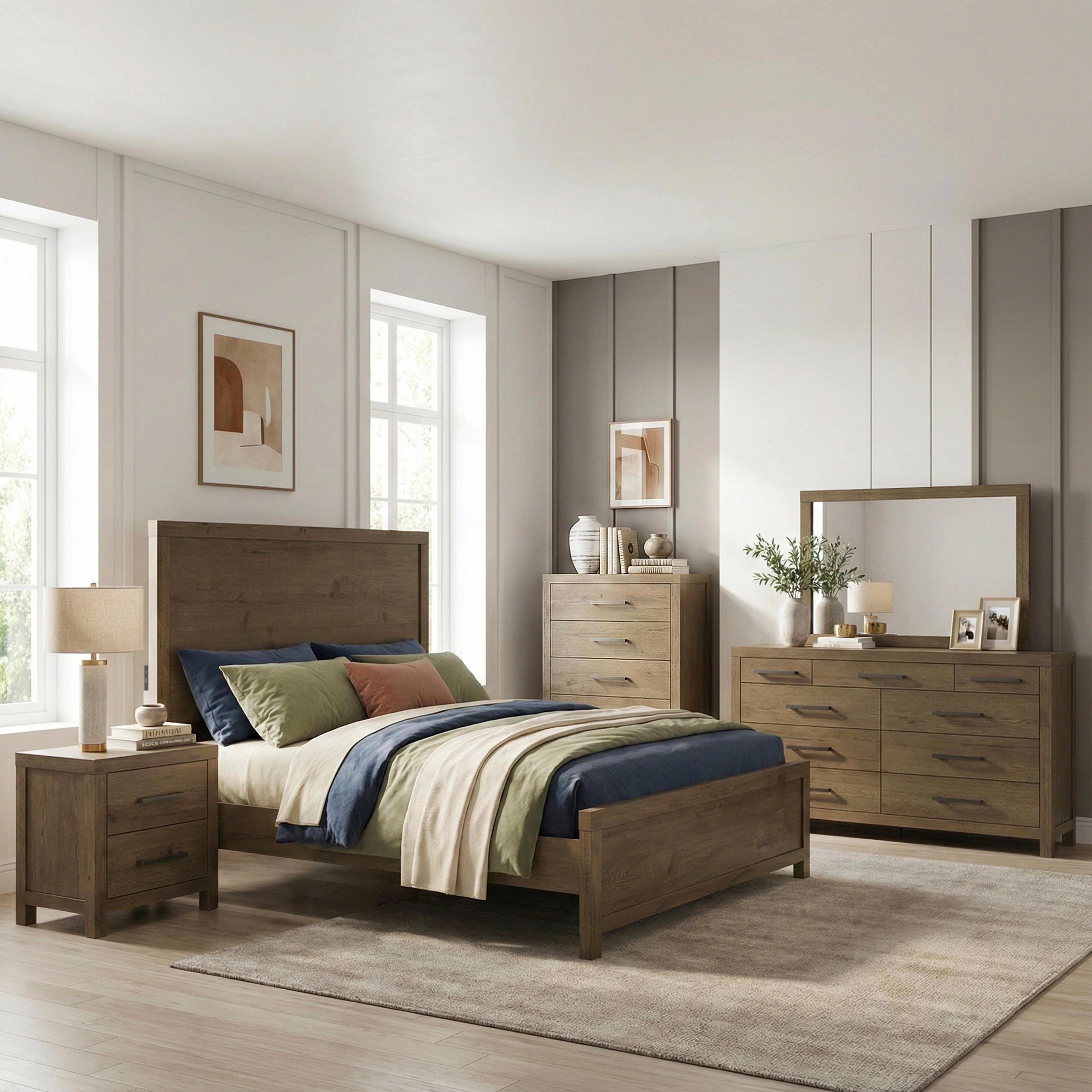 Matisse Brown King Panel Bed - Image 15