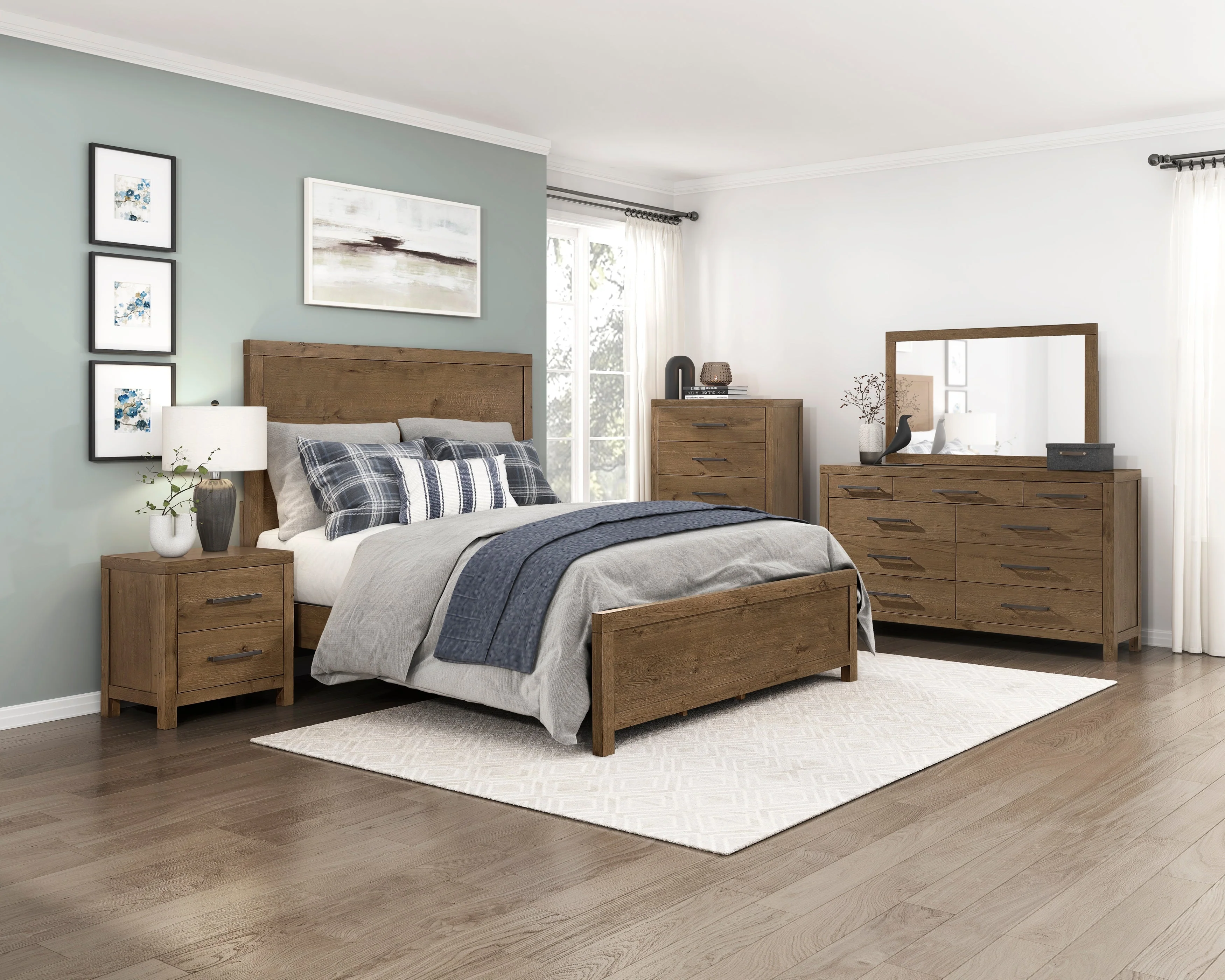 Matisse Brown King Panel Bed - Image 8