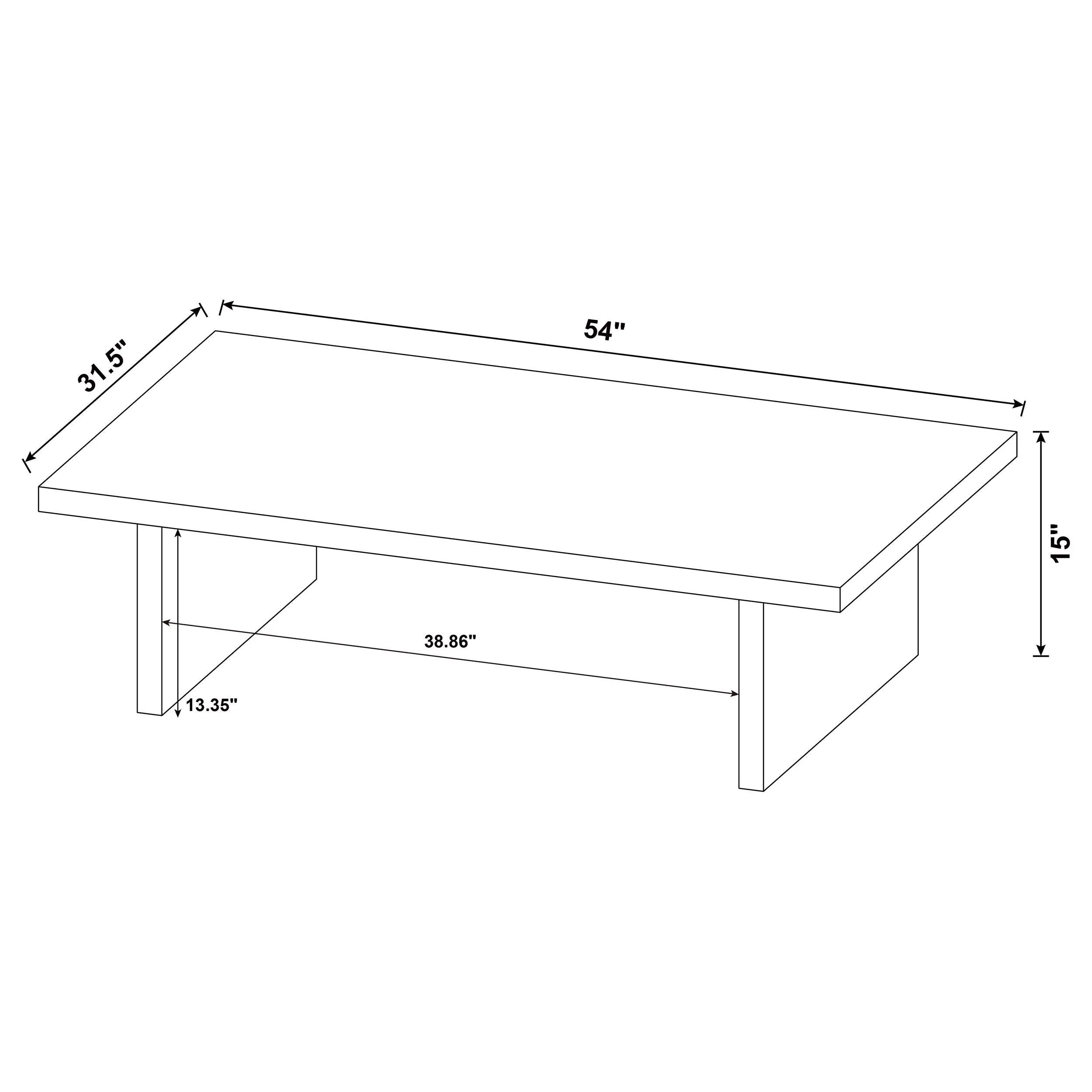 Max Black 2-Piece Rectangular Coffee and End Table Set - Image 14