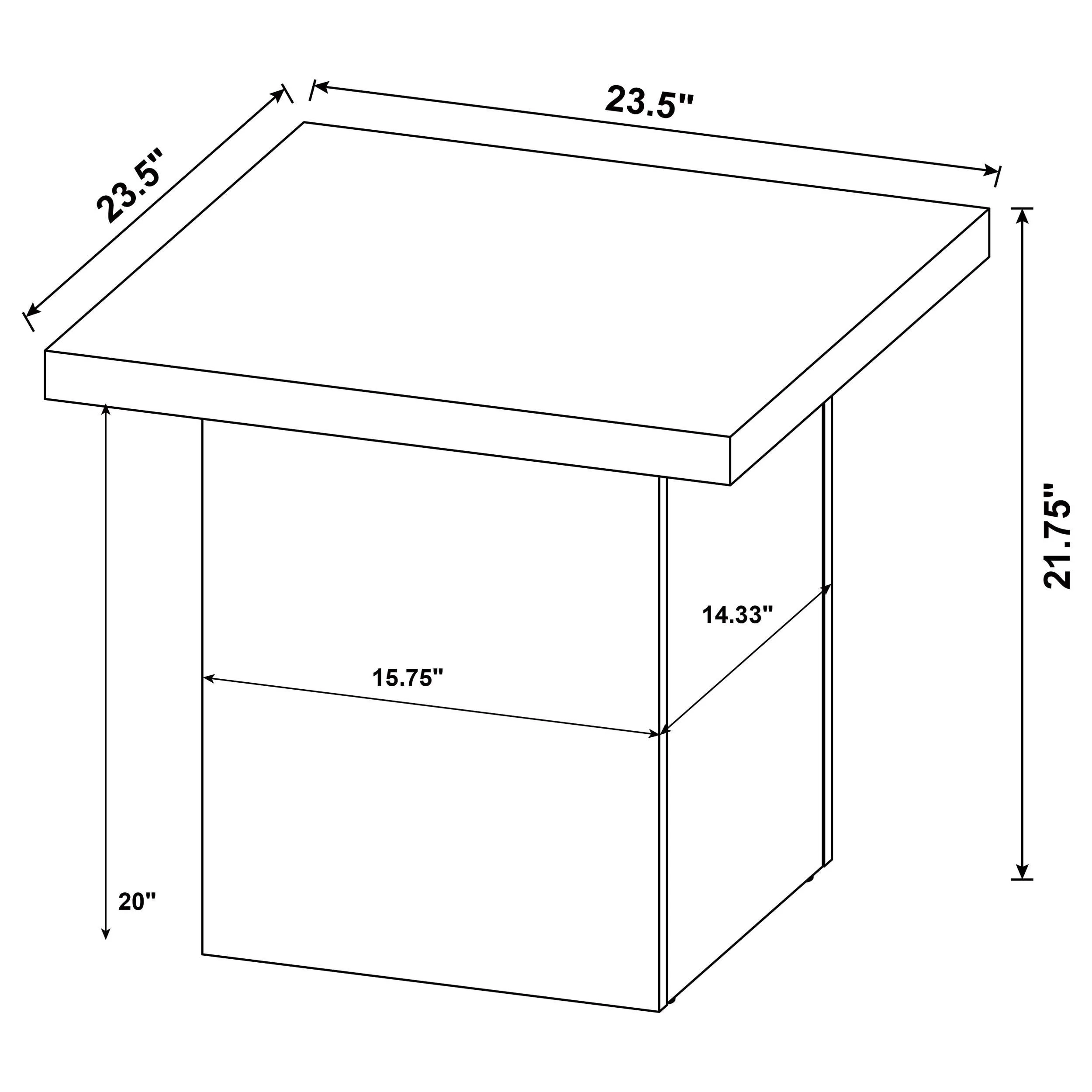 Max Black 3-Piece Rectangular Coffee and End Table Set - Image 14