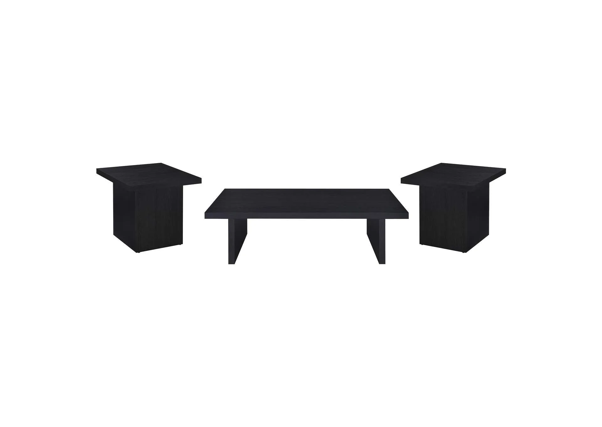 Max Black 3-Piece Rectangular Coffee and End Table Set - Image 2
