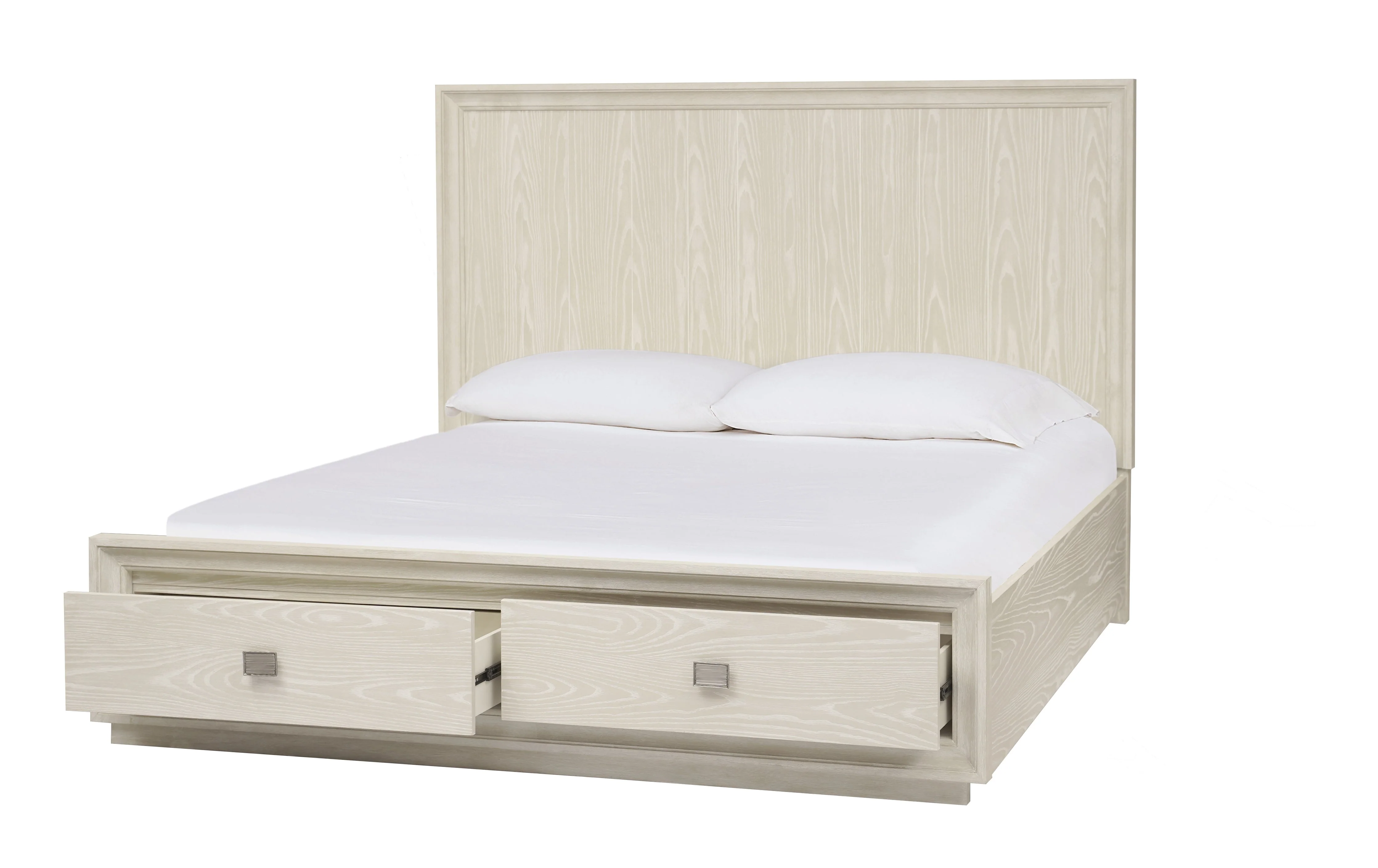Maxime Two Drawer Footboard Full Storage Platform Bed In Ash - Image 5