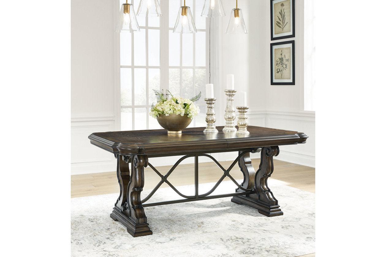 Maylee Dark Brown Dining Extension Table - Image 6