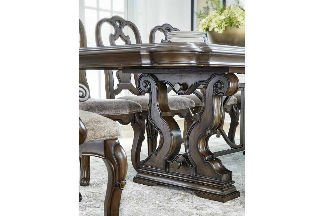 Maylee Dark Brown Dining Extension Table - Image 8