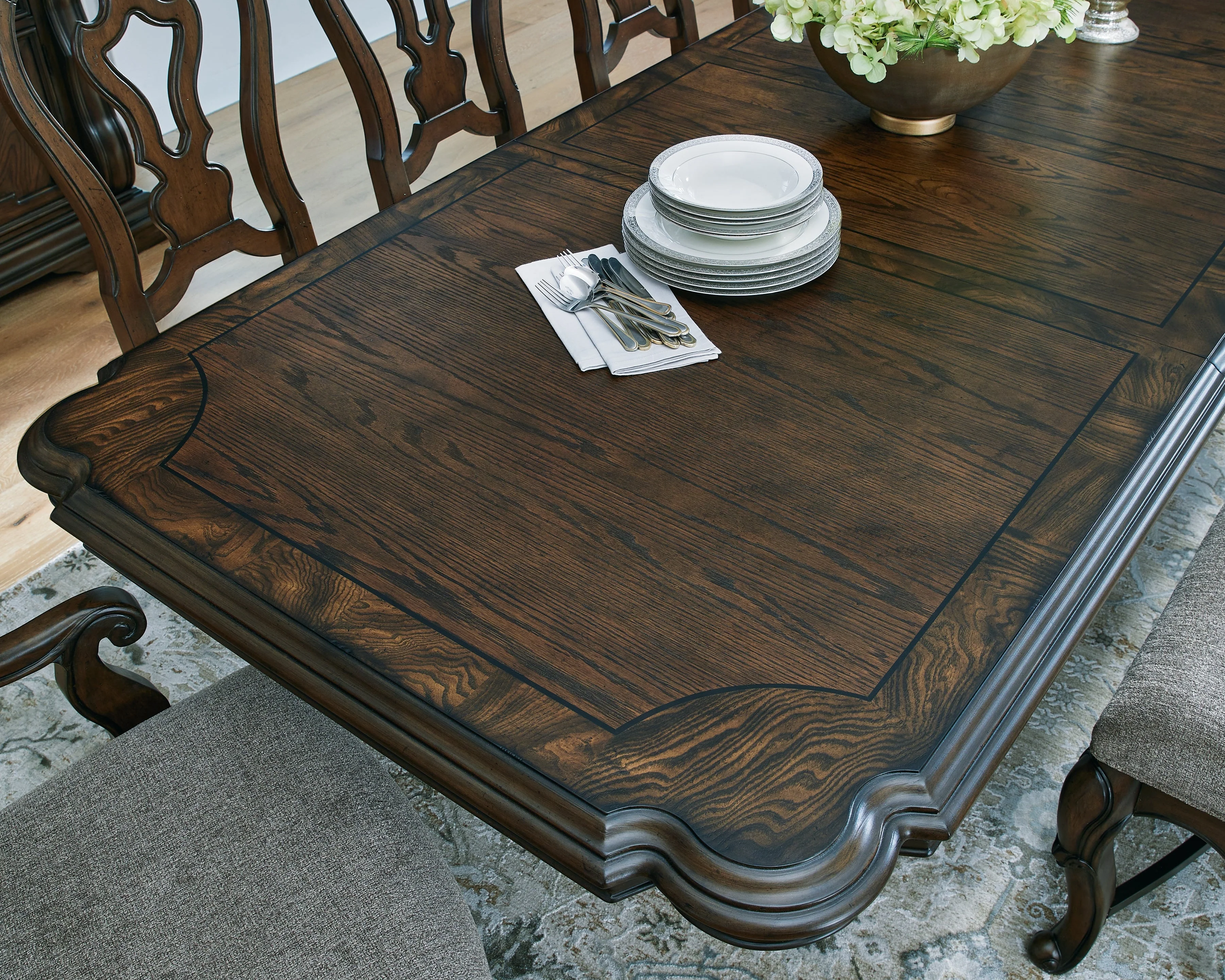 Maylee Dark Brown Dining Table and 4 Chairs - Image 3