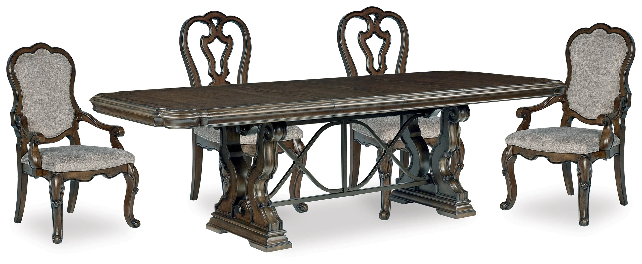 Maylee Dark Brown Extendable Dining Room Set - Image 7