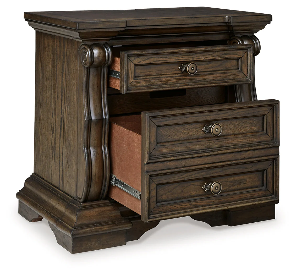 Maylee Dark Brown Upholstered Canopy Bedroom Set - Image 16