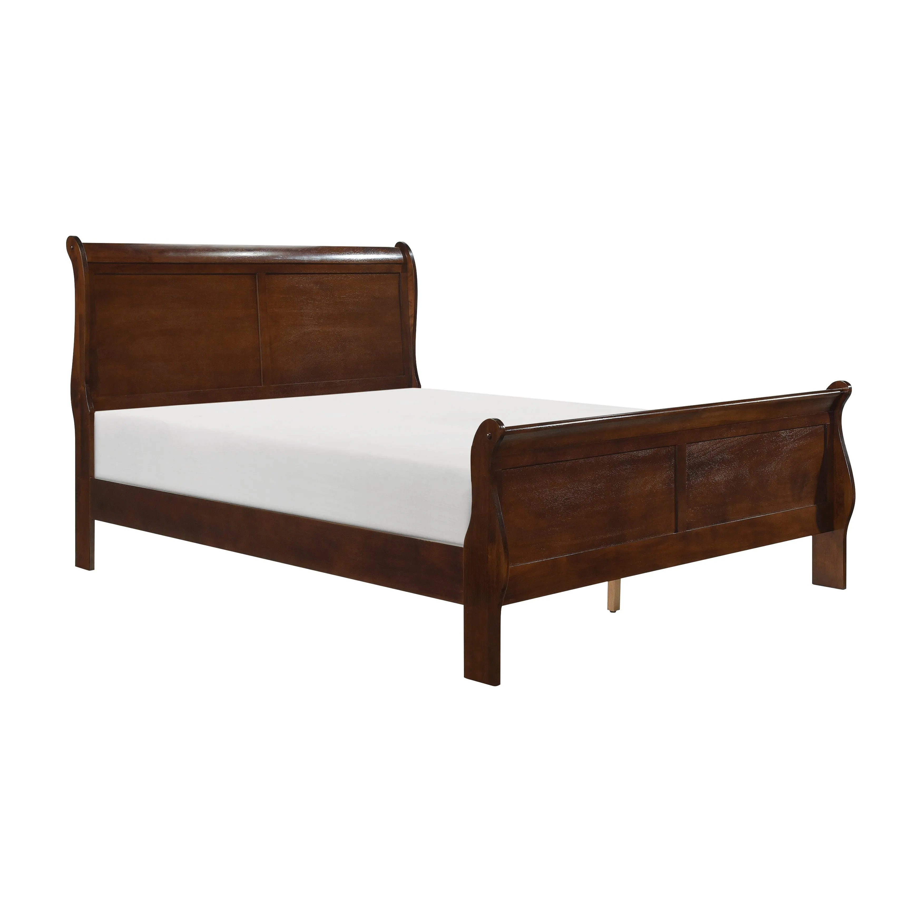 Mayville Brown Cherry Queen Sleigh Bed - Image 4