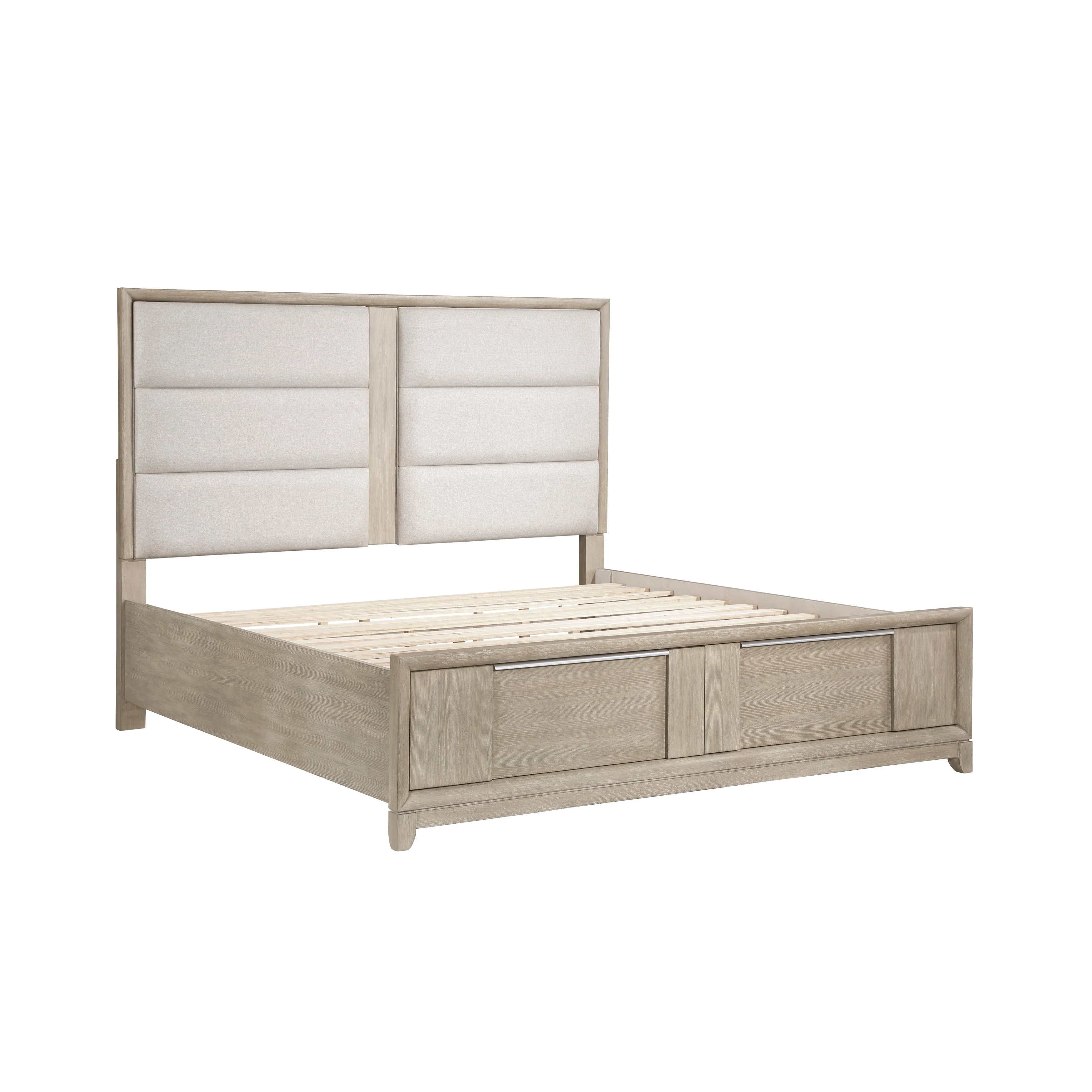 McKewen Light Gray King Storage Platform Bed - Image 4