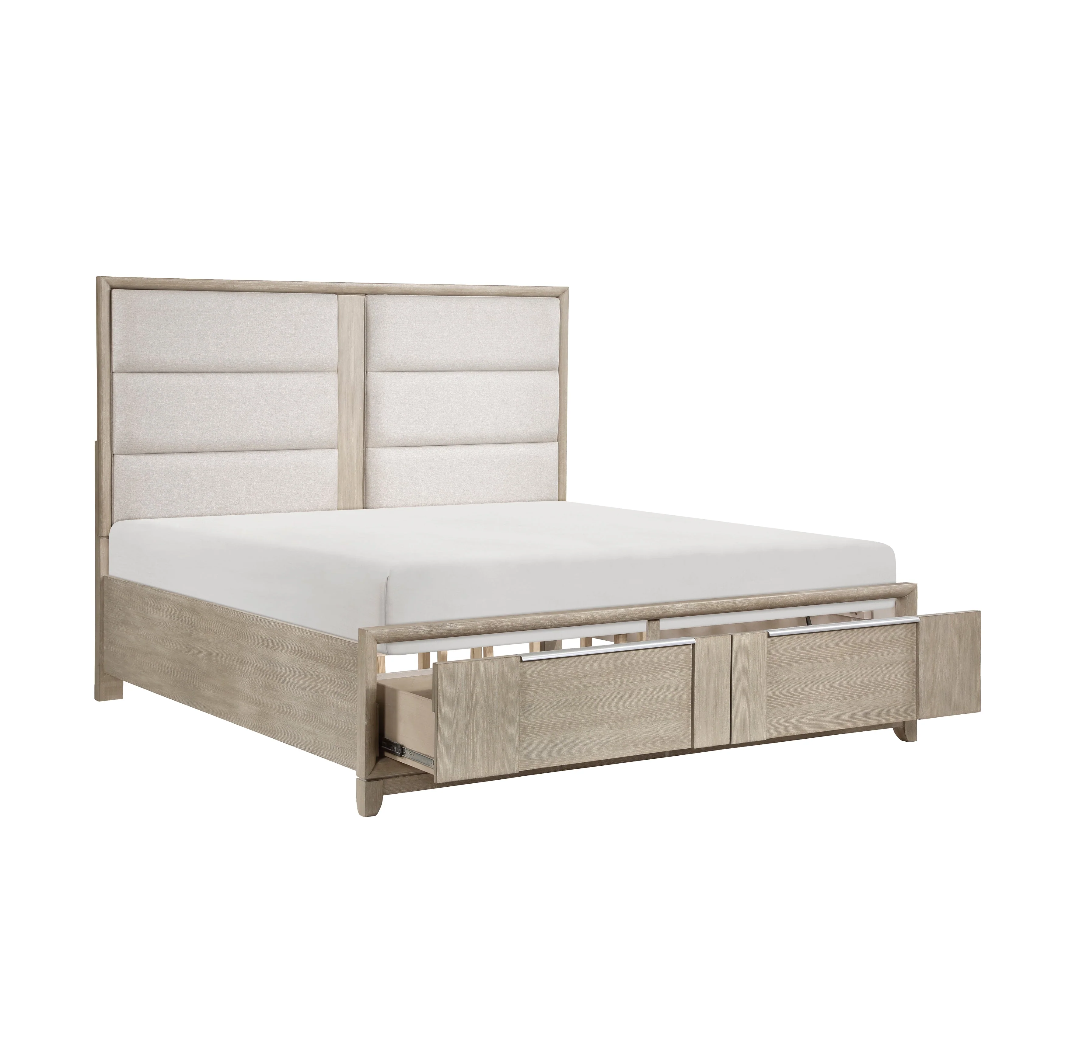 McKewen Light Gray Queen Storage Platform Bed - Image 2