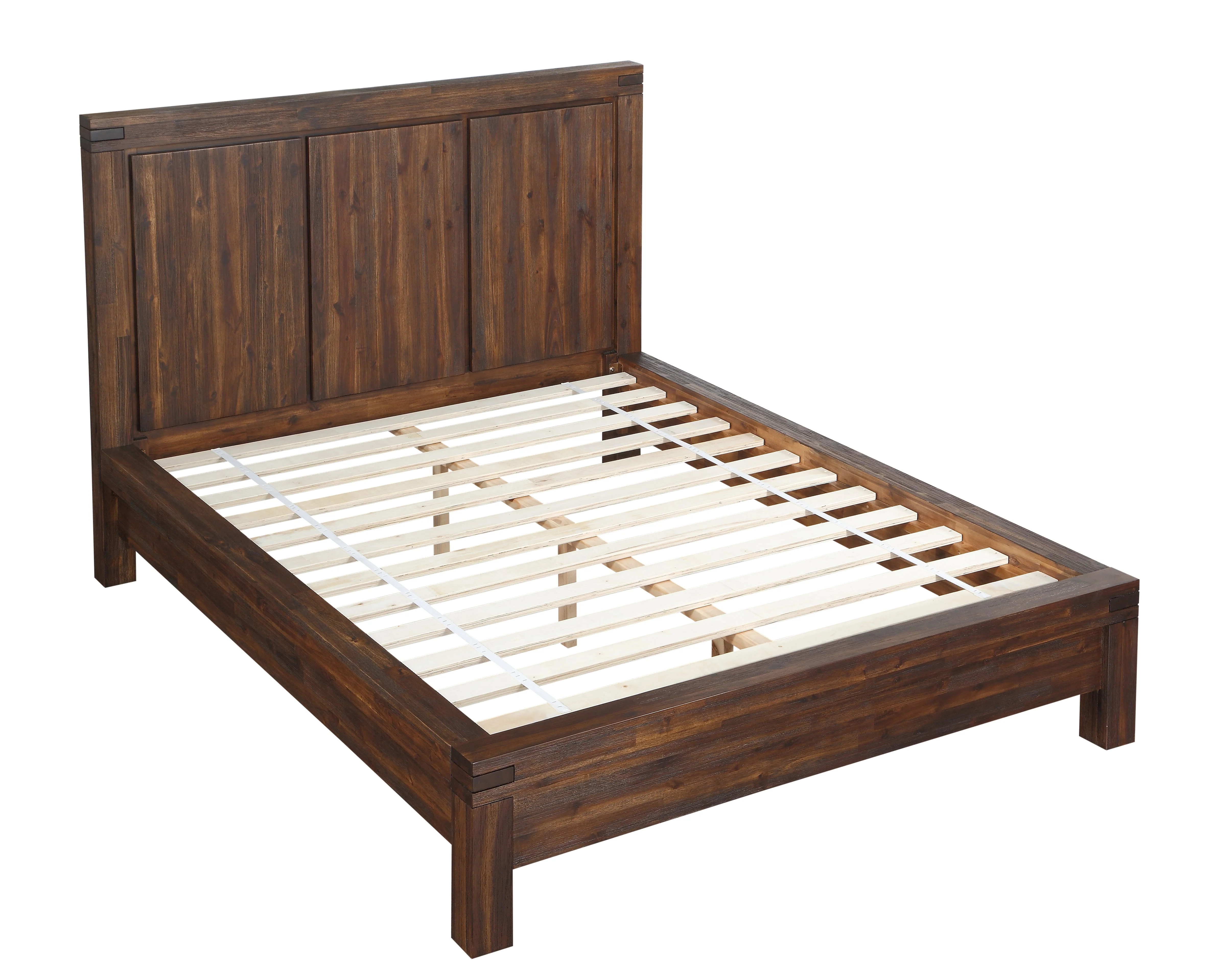 Meadow Solid Wood California King Platform Bed in Brick Brown - Image 6