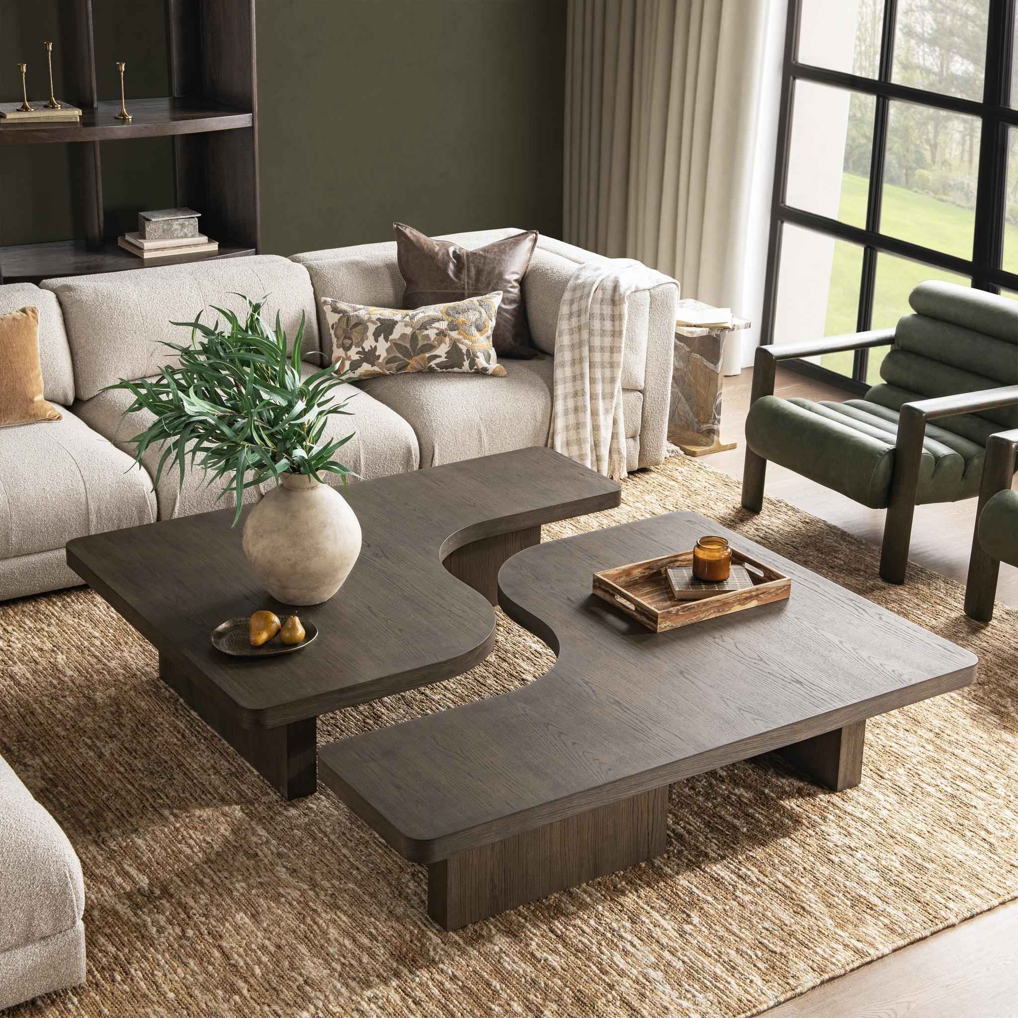 Melina 2 Piece 63" Coffee Table - Havana Brown - Image 7
