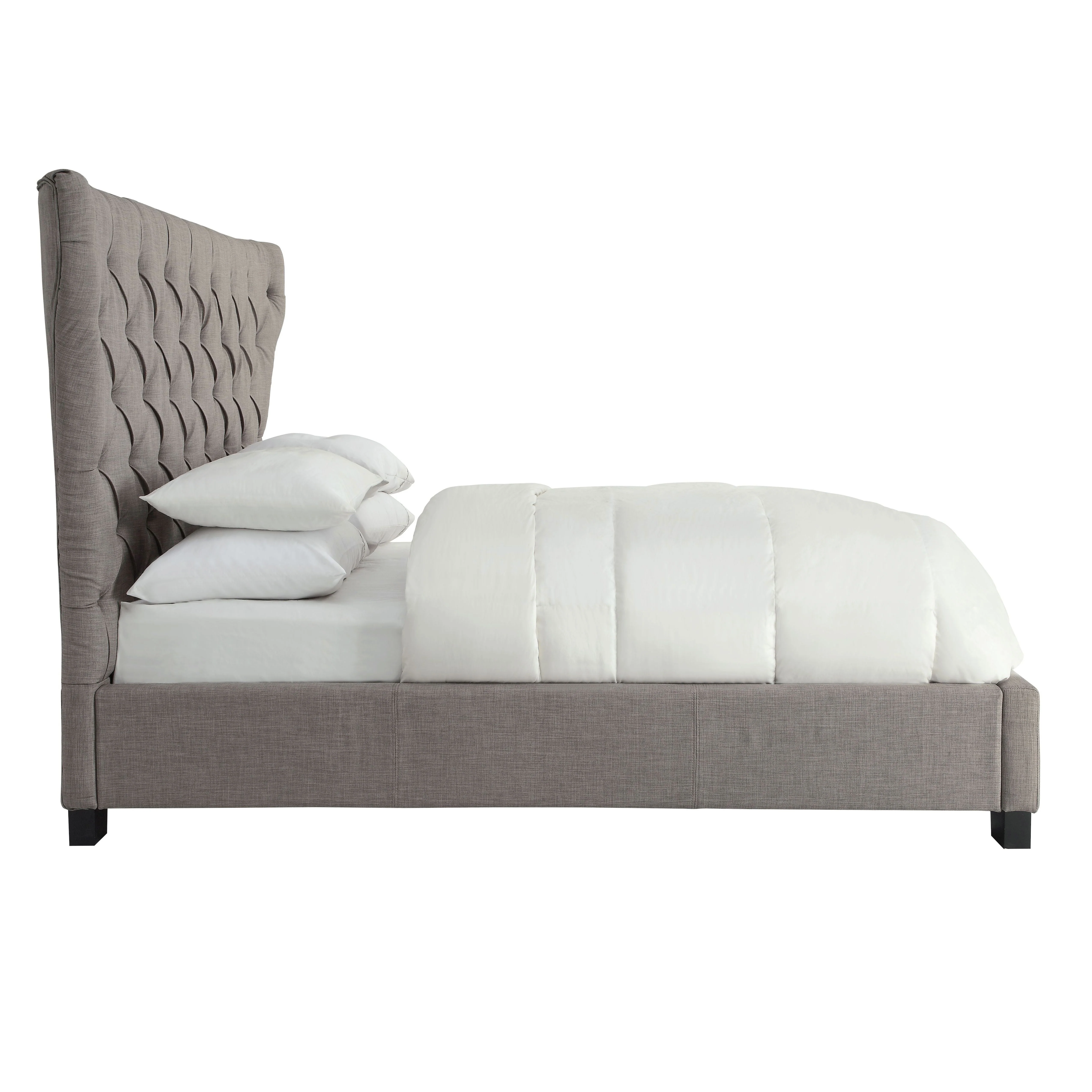 Melina California King Upholstered Footboard Storage Bed in Dolphin Linen - Image 9