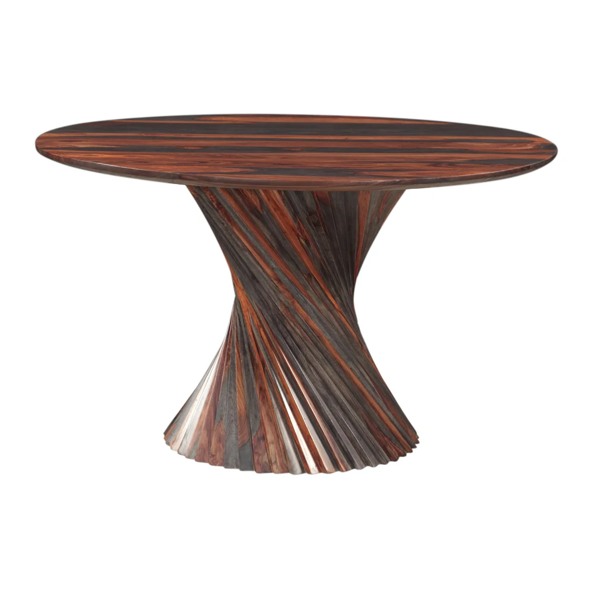 Meridian 48" Round Dining Table with Spiral Base in Capri Sheesham - Image 6