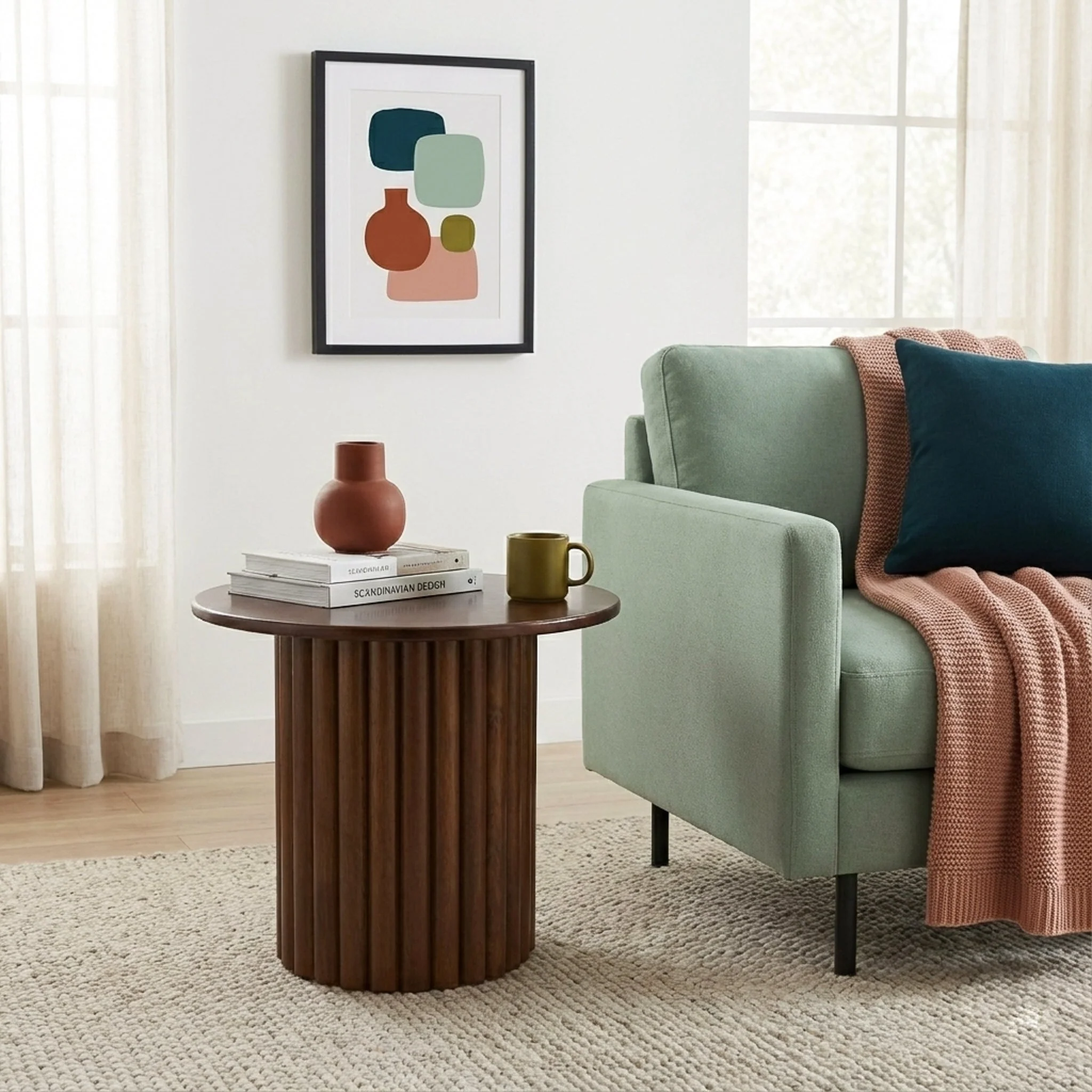 Merlin End Table in Walnut - Image 5