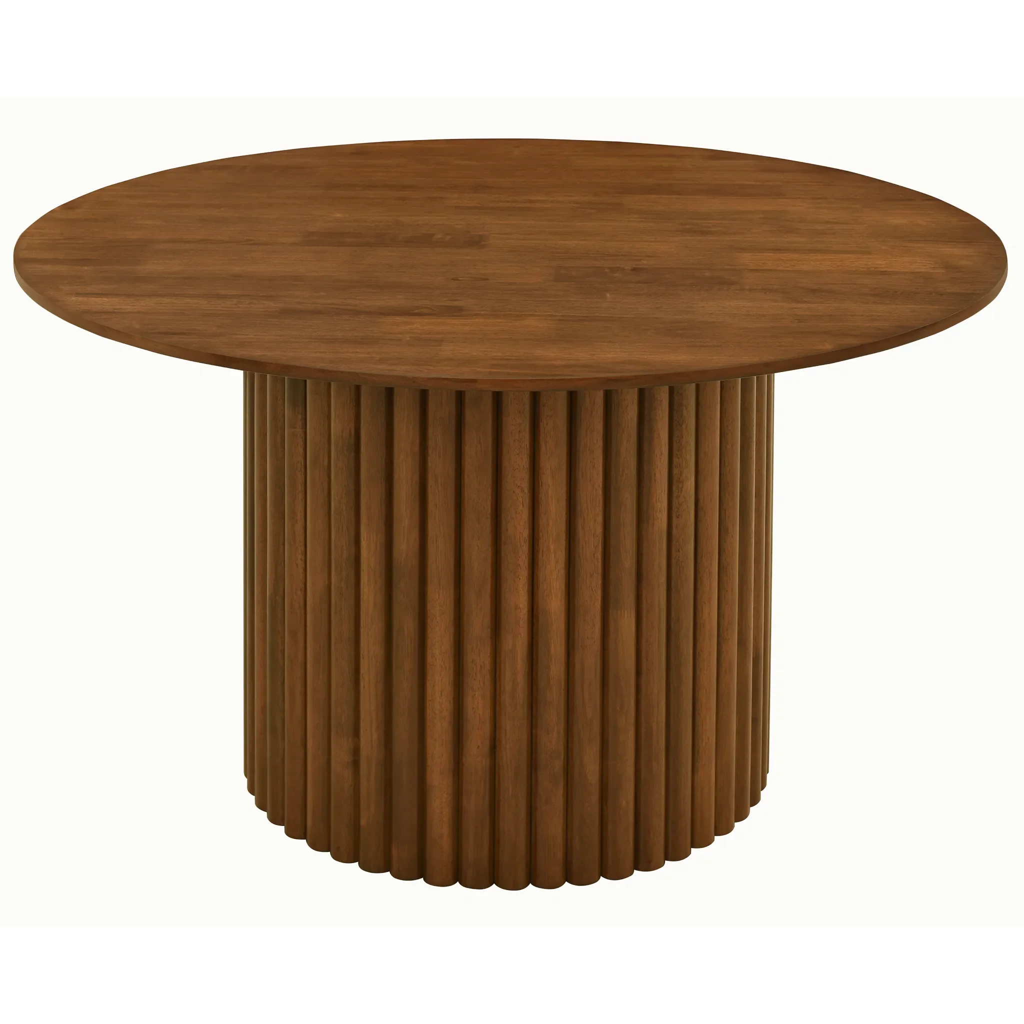 Merlin Solid Wood Walnut Round Dining Table