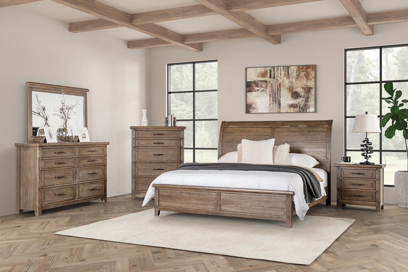 Merthyr Brown King Bed - Image 3