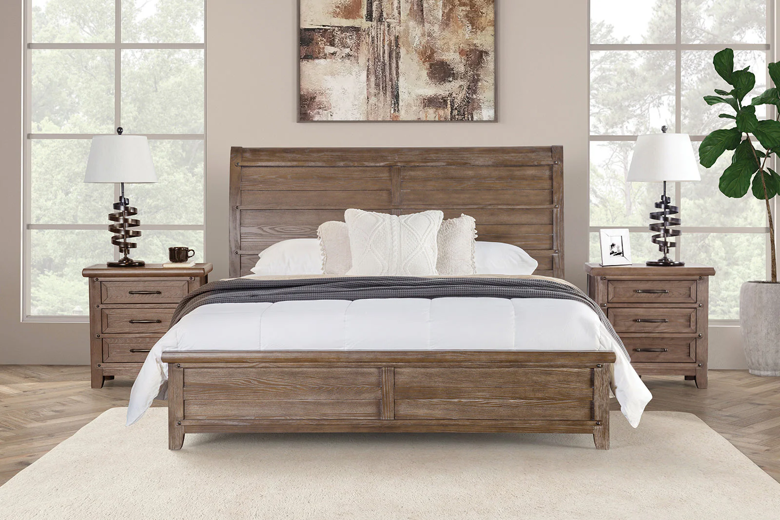 Merthyr Brown Queen Bed