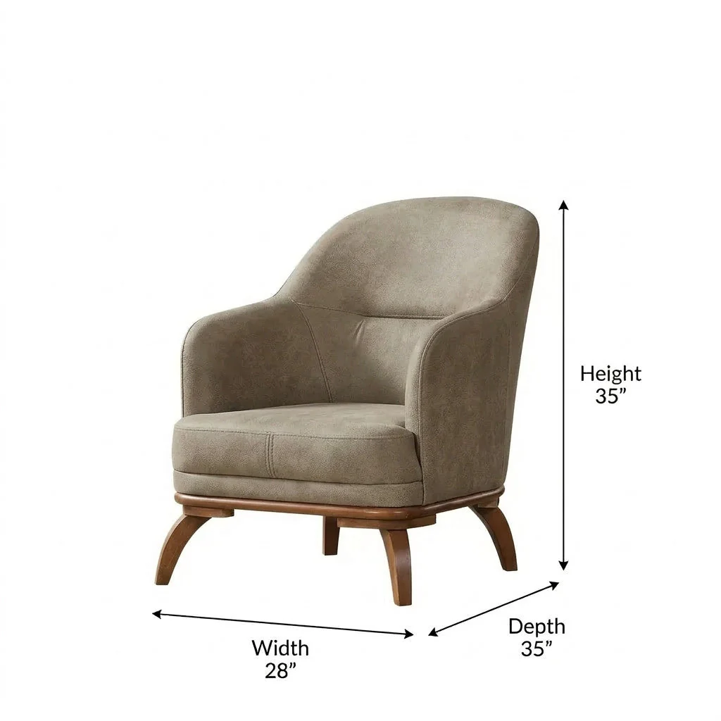Mia Beige Chair - Image 6