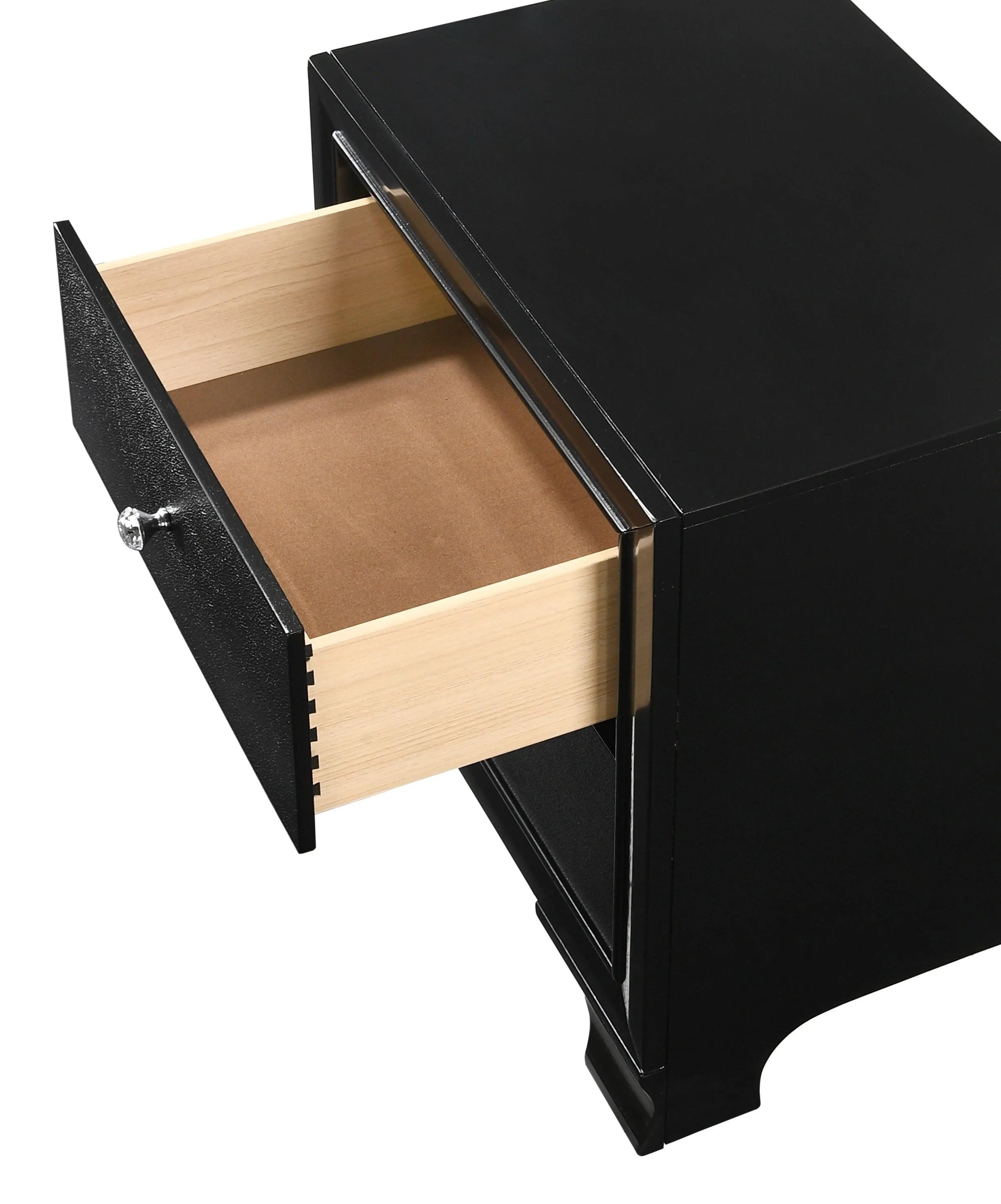 Micah Black LED Upholstered Panel Bedroom Set - Image 10