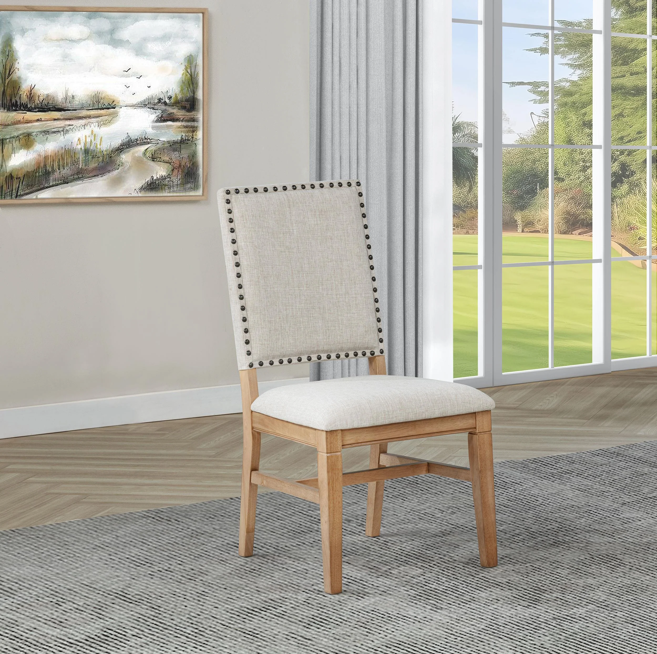 Middleton Beige Dining Side Chair, Set of 2 - Image 2
